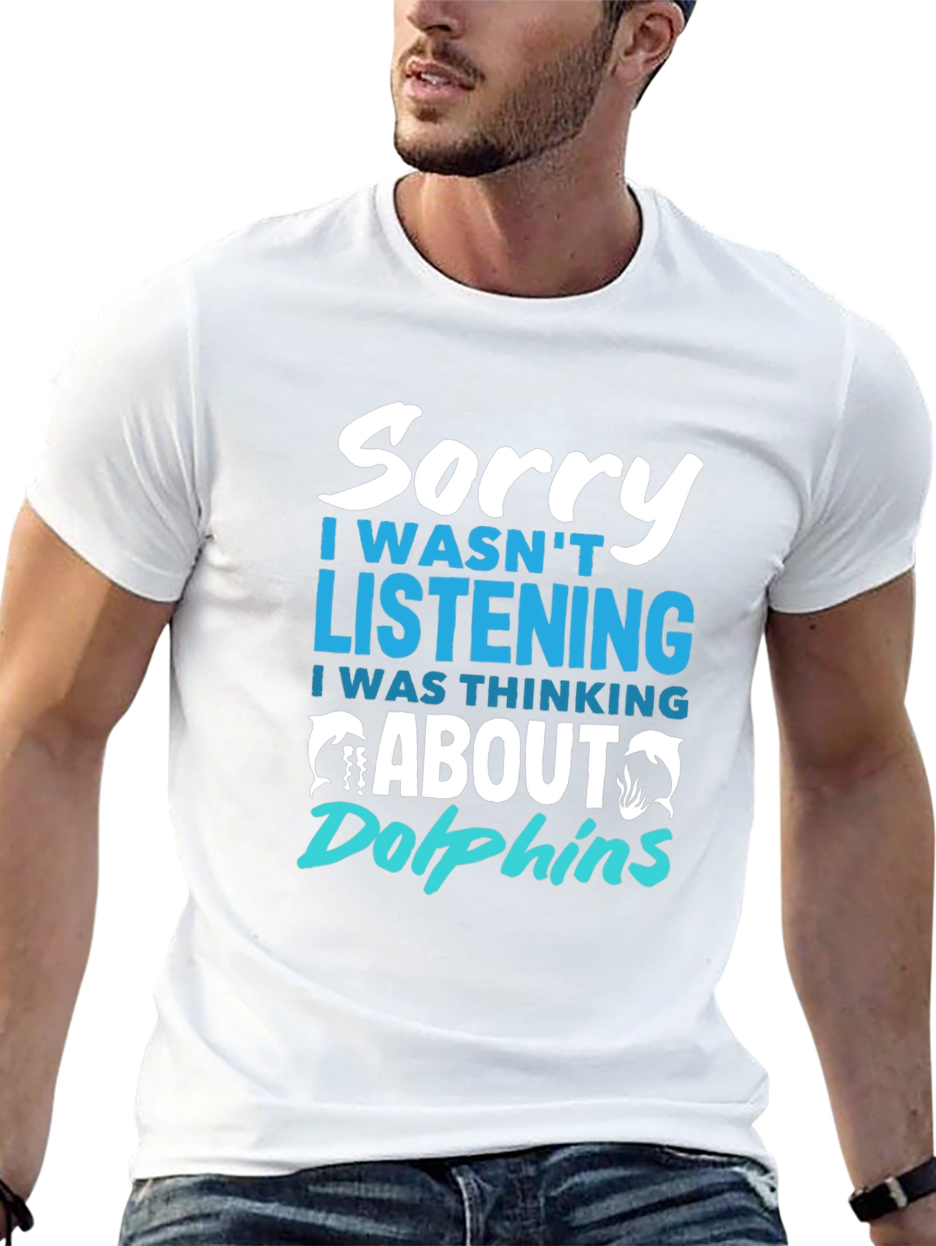 Sorry Thinking About Dolphins T-Shirt