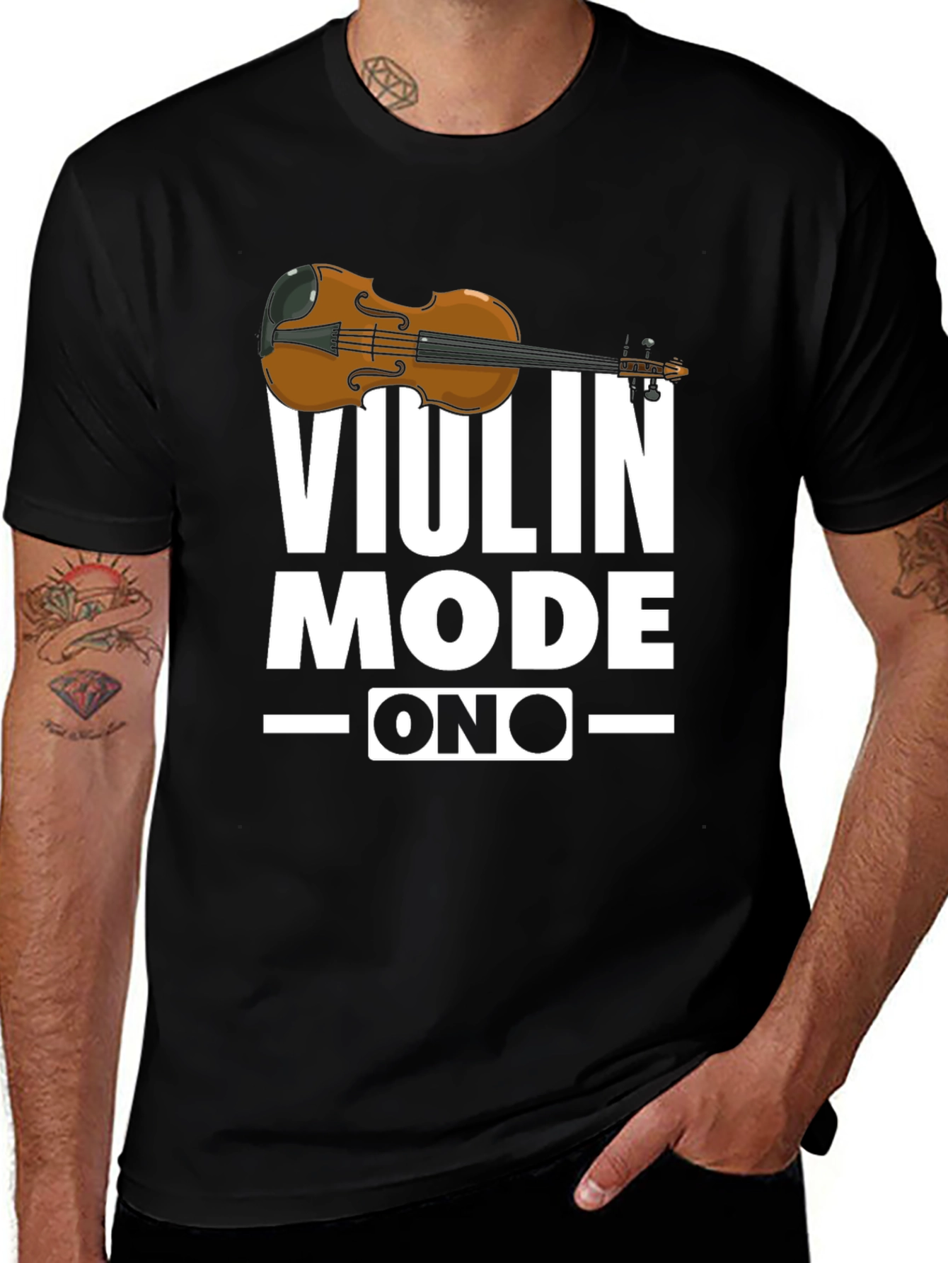 Violin Mode On T-Shirt - Musician Gift