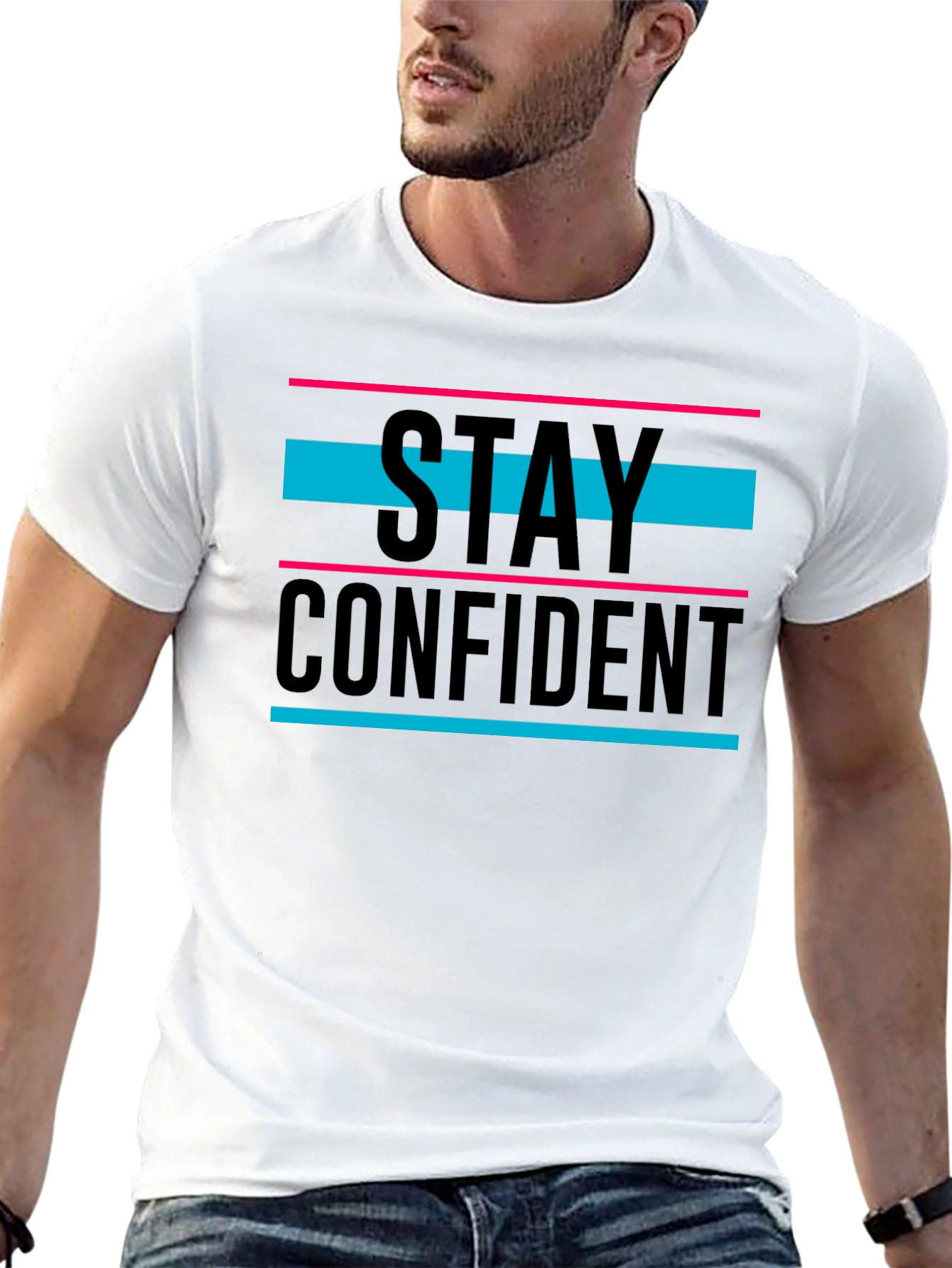Stay Confident Graphic T-Shirt - Black