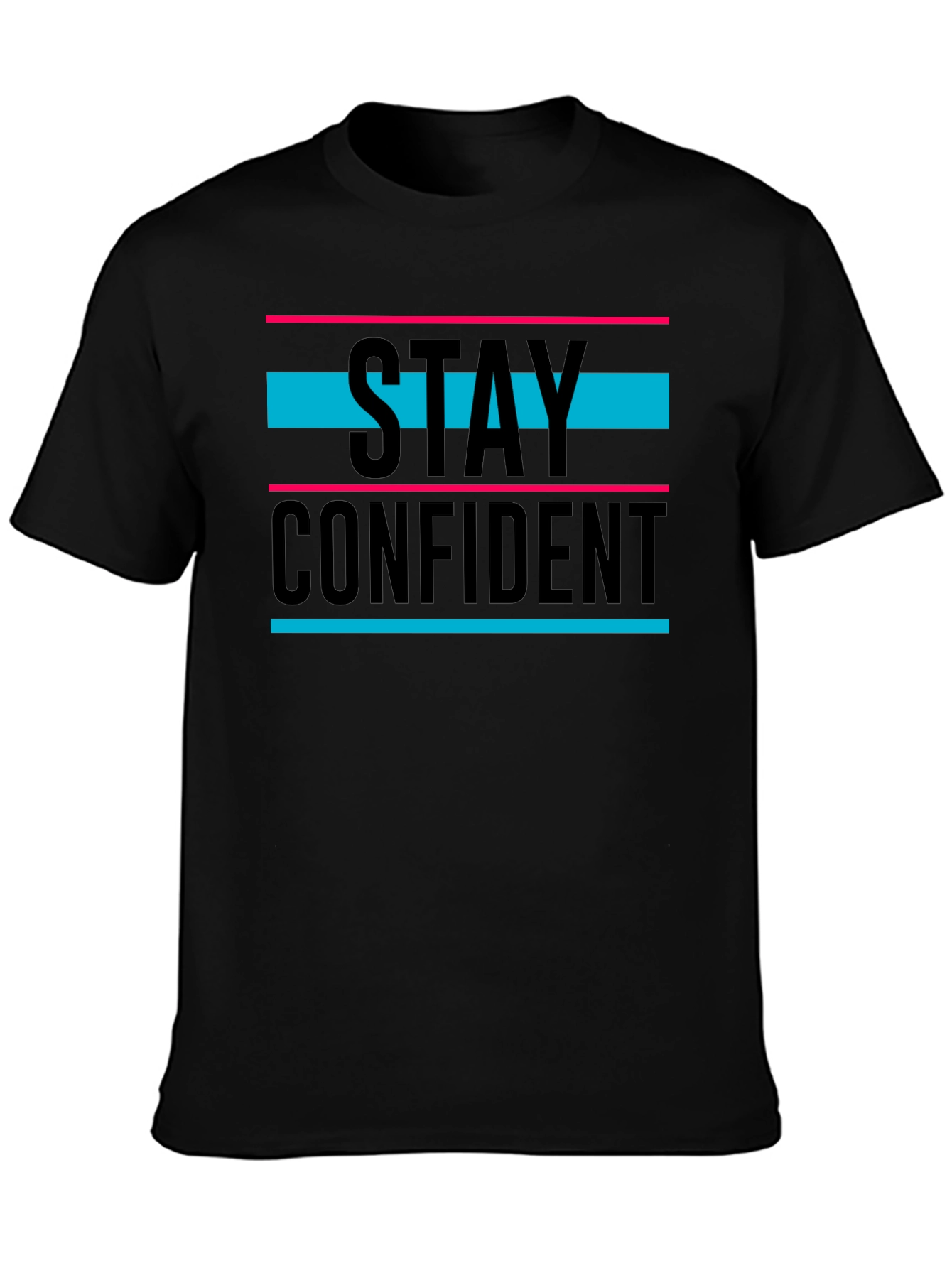 Stay Confident Graphic T-Shirt - Black