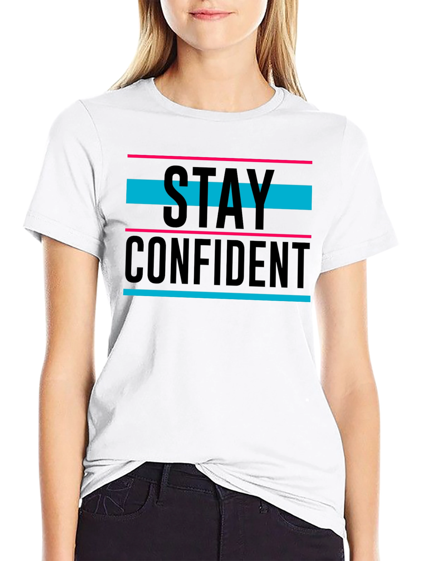 Stay Confident Graphic T-Shirt - Black