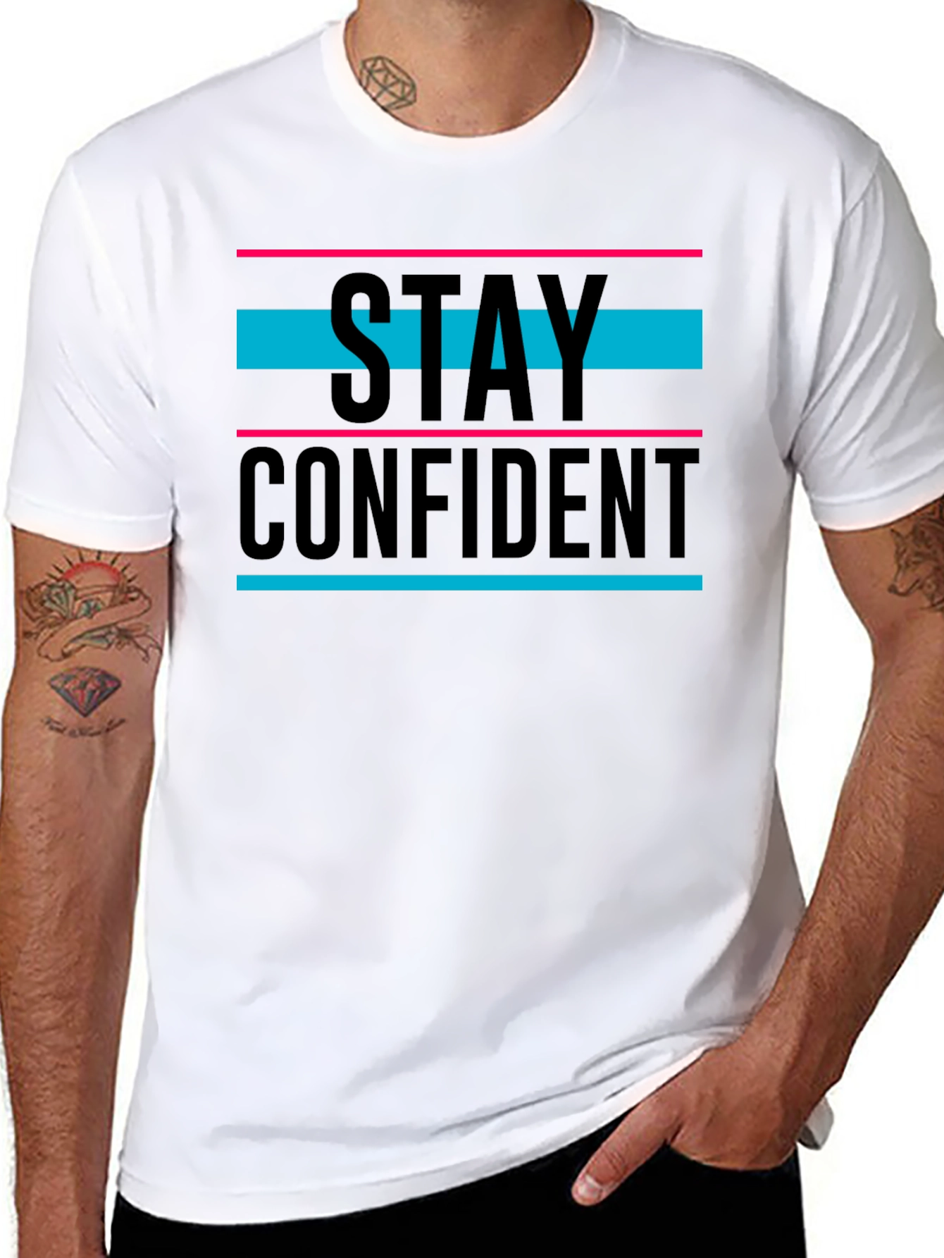 Stay Confident Graphic T-Shirt - Black