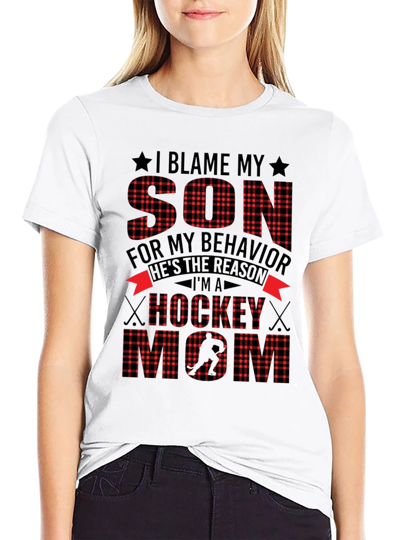 Hockey Mom Graphic Tee: Blame My Son!