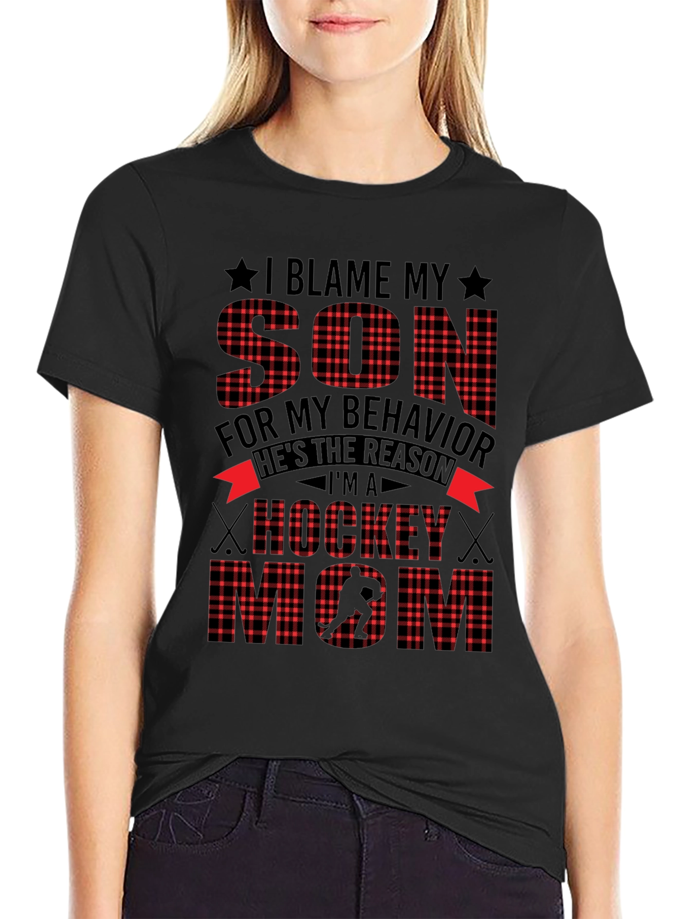 Hockey Mom Graphic Tee: Blame My Son!