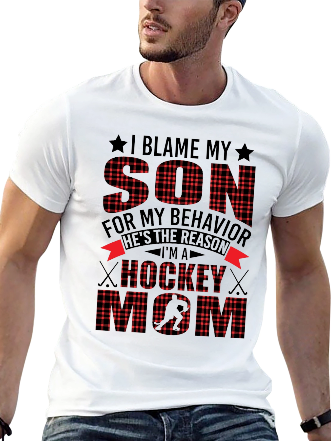 Hockey Mom Graphic Tee: Blame My Son!