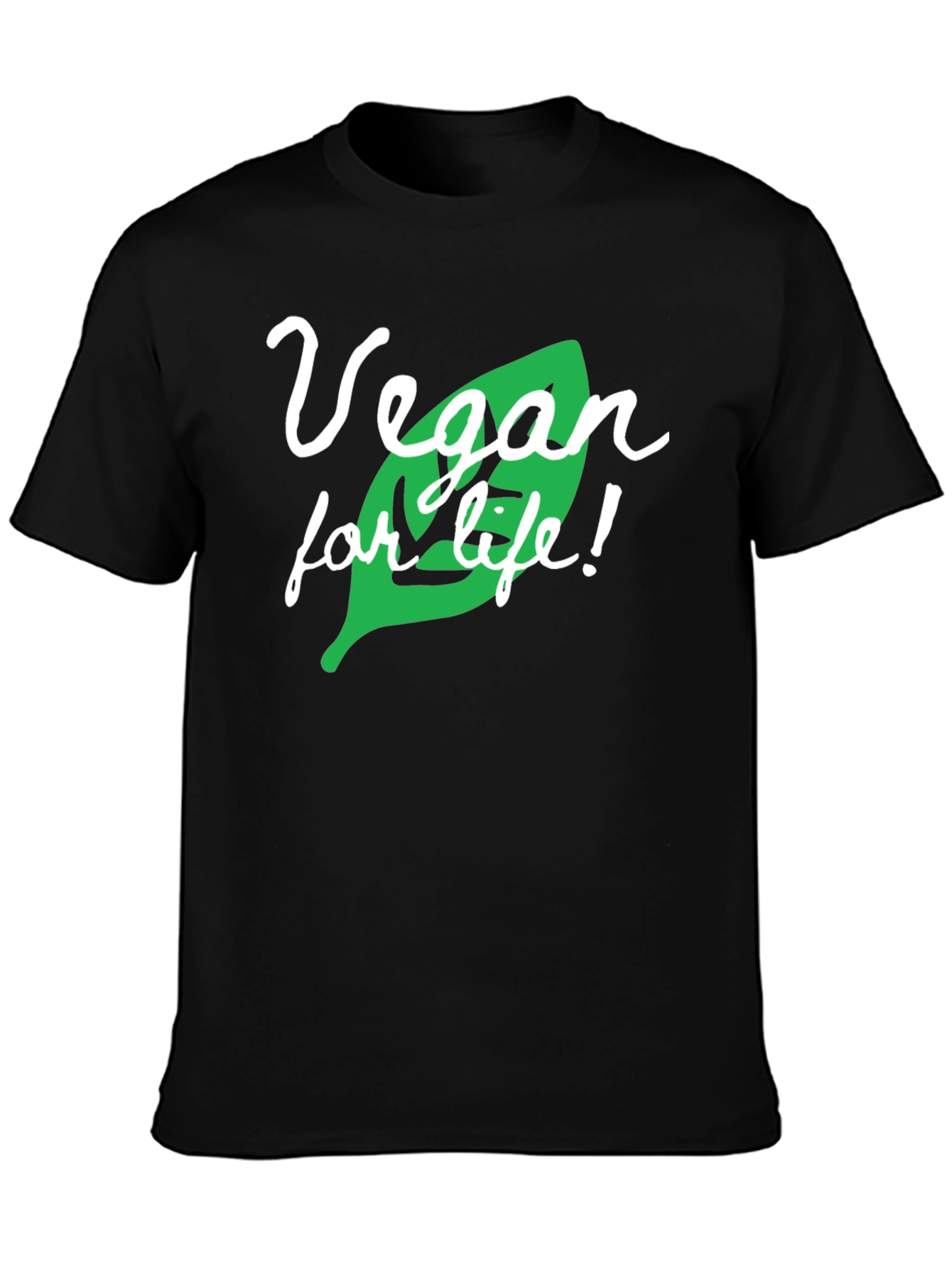 Vegan for Life Graphic T-Shirt - Black