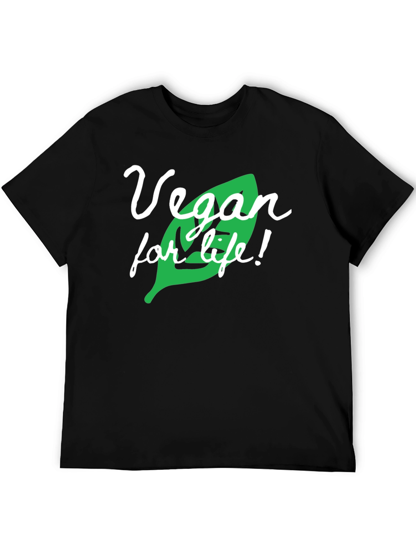 Vegan for Life Graphic T-Shirt - Black