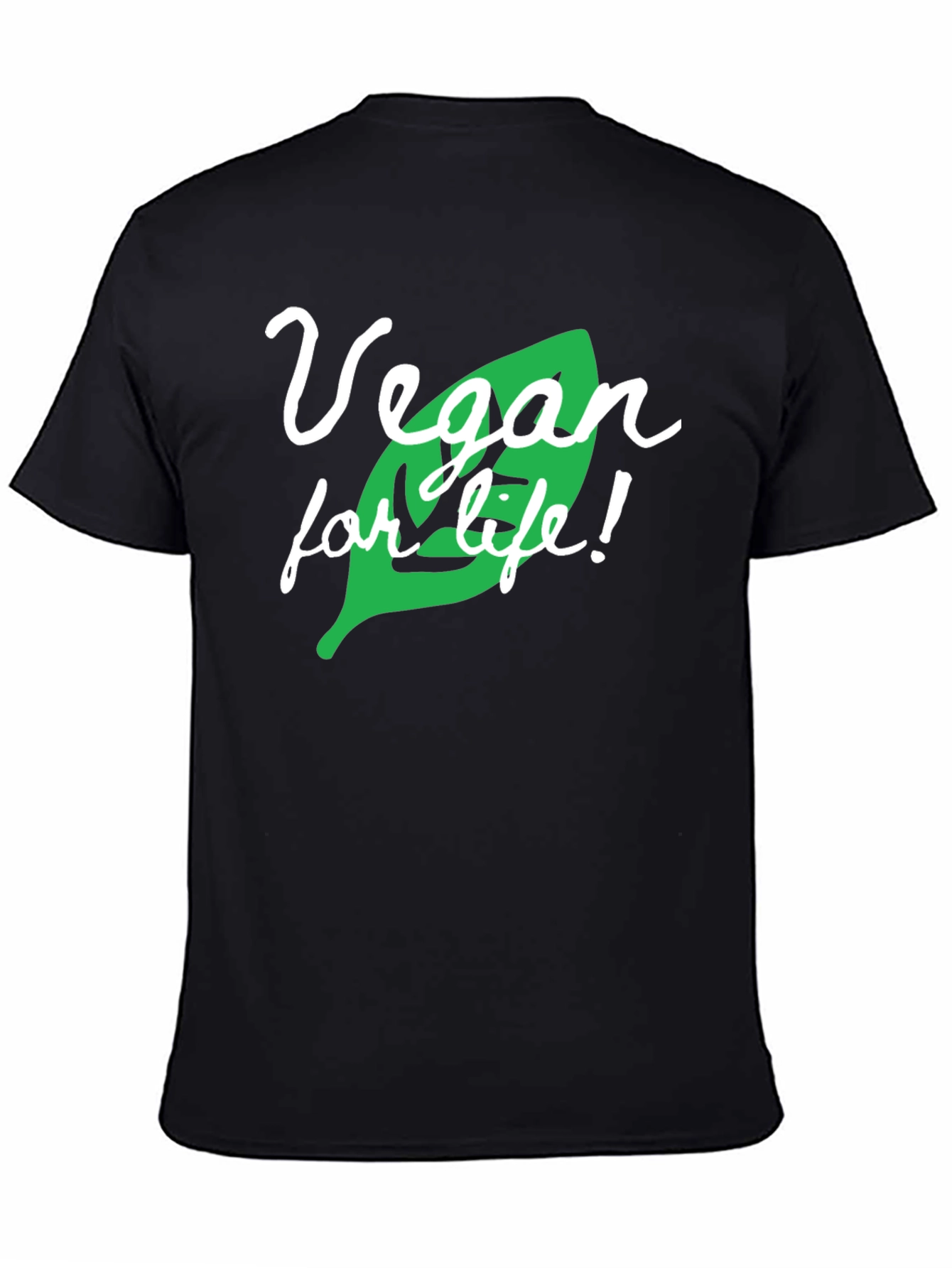 Vegan for Life Graphic T-Shirt - Black