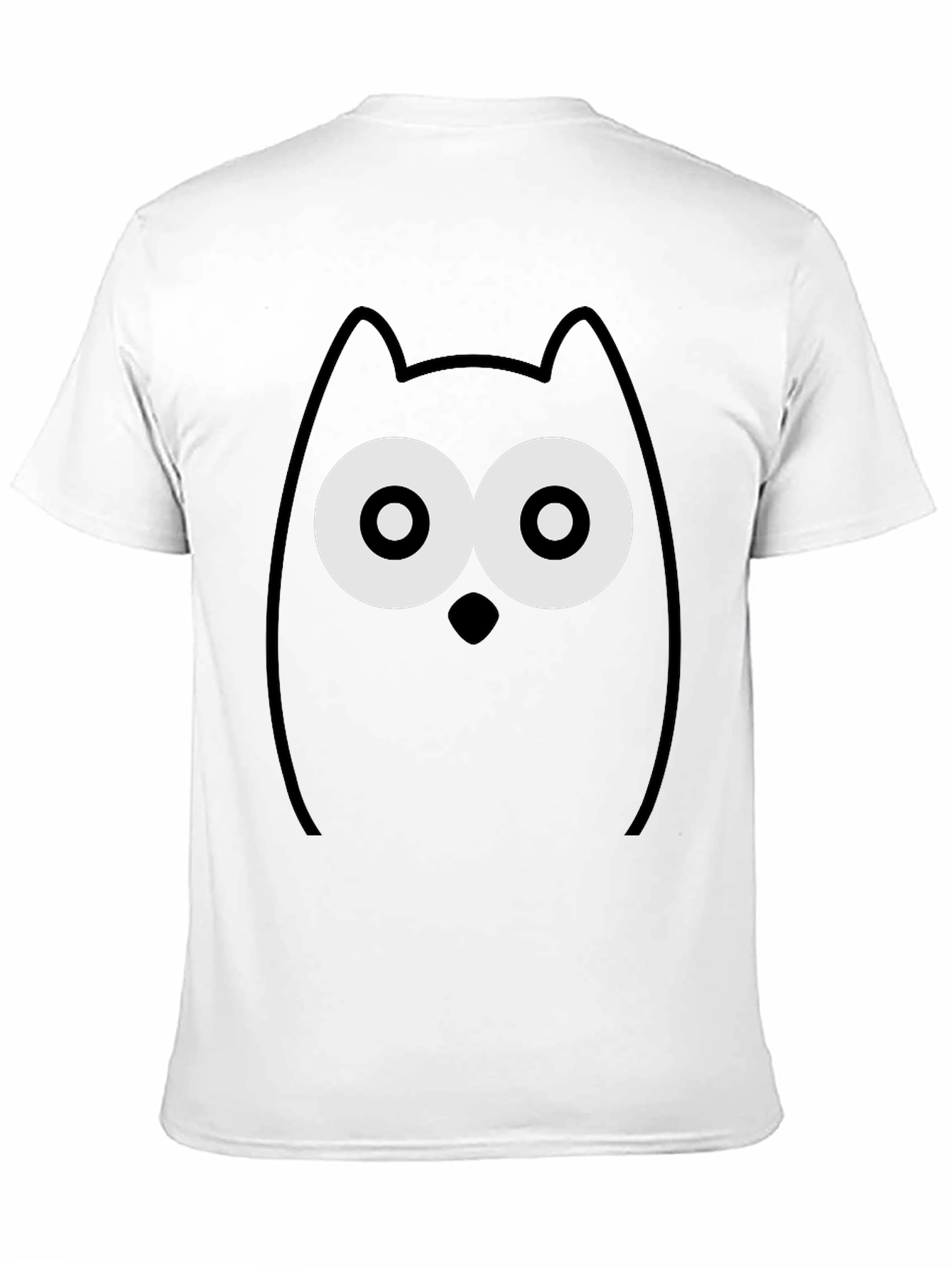 Funny Cartoon Owl Graphic Tee - Black T-Shirt