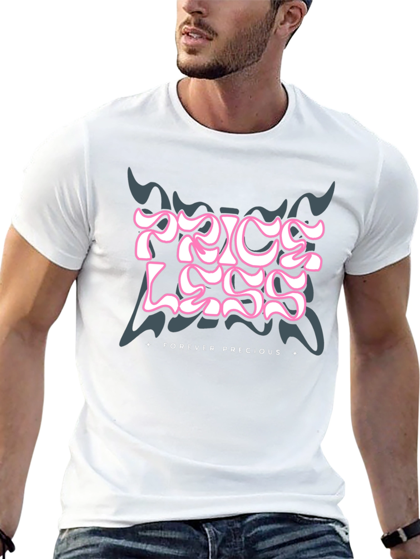 Priceless Forever Precious Graphic Tee - Black