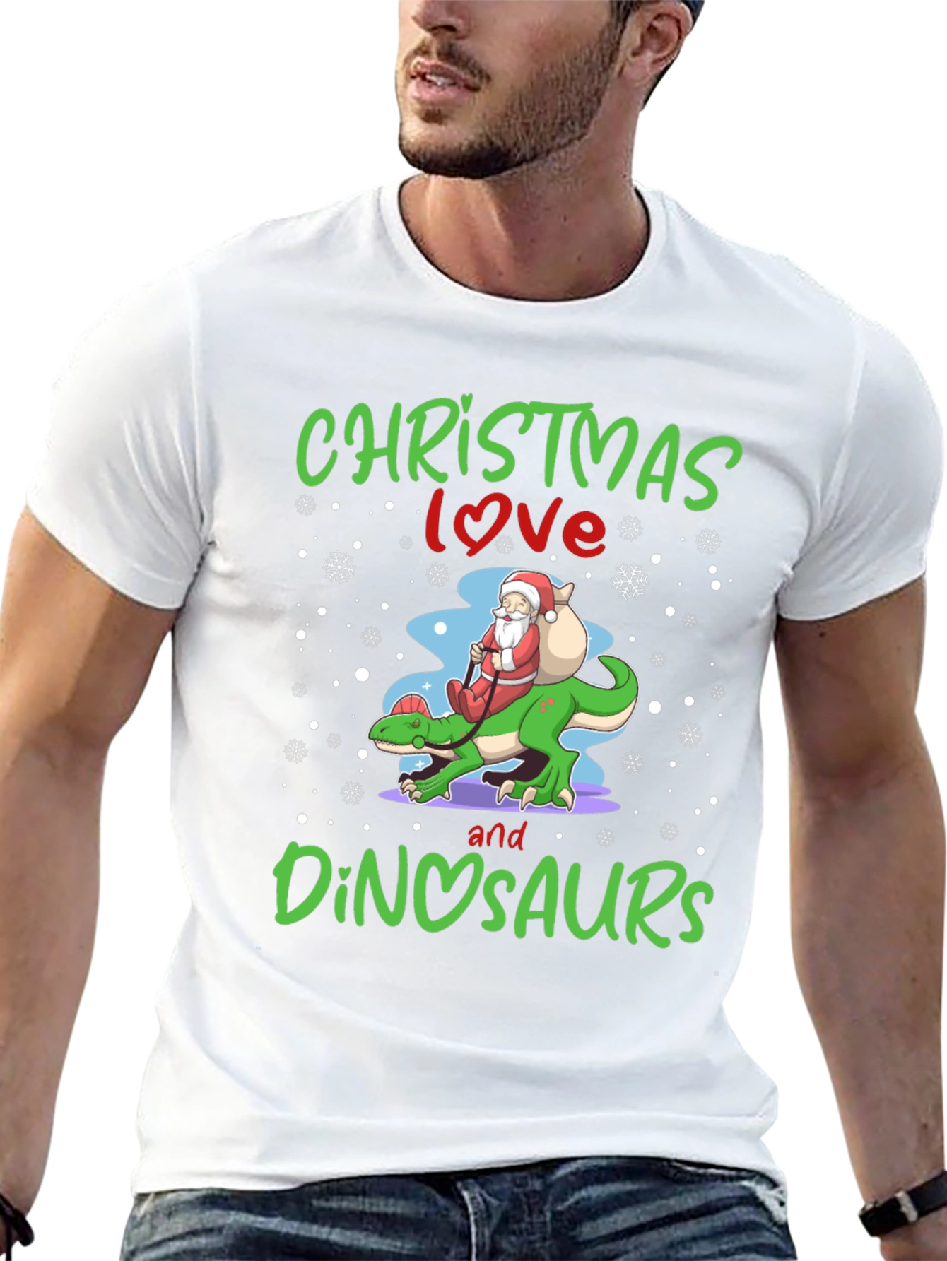 Christmas Love & Dinosaurs T-Shirt