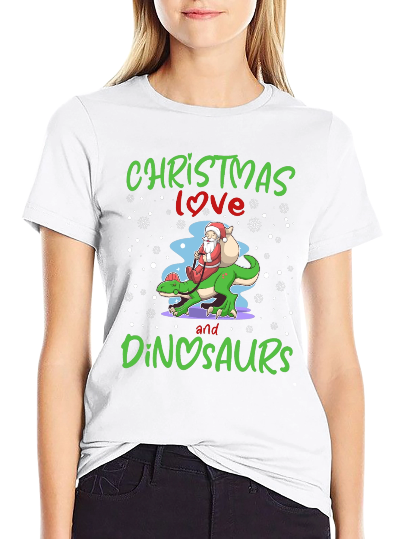 Christmas Love & Dinosaurs T-Shirt