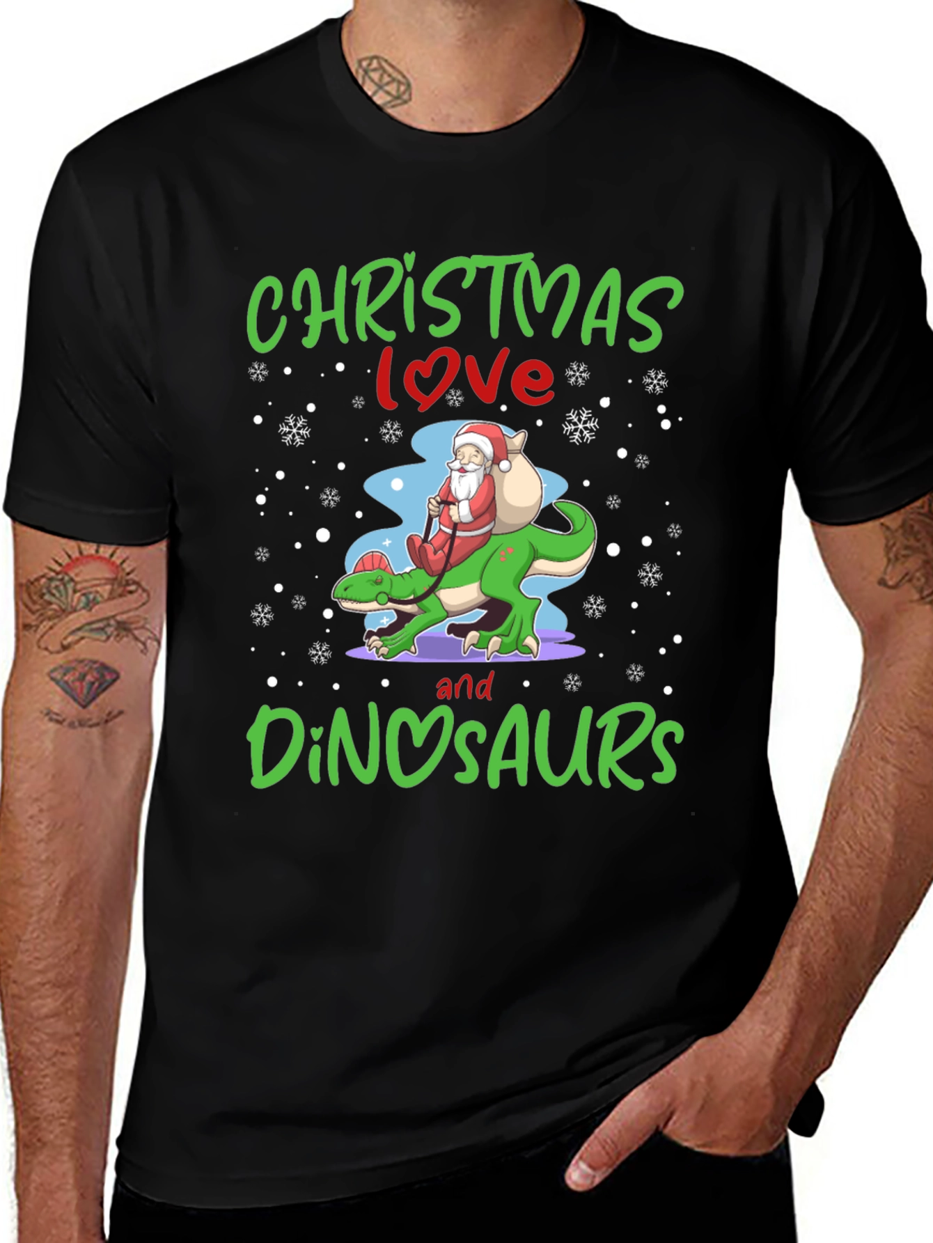 Christmas Love & Dinosaurs T-Shirt