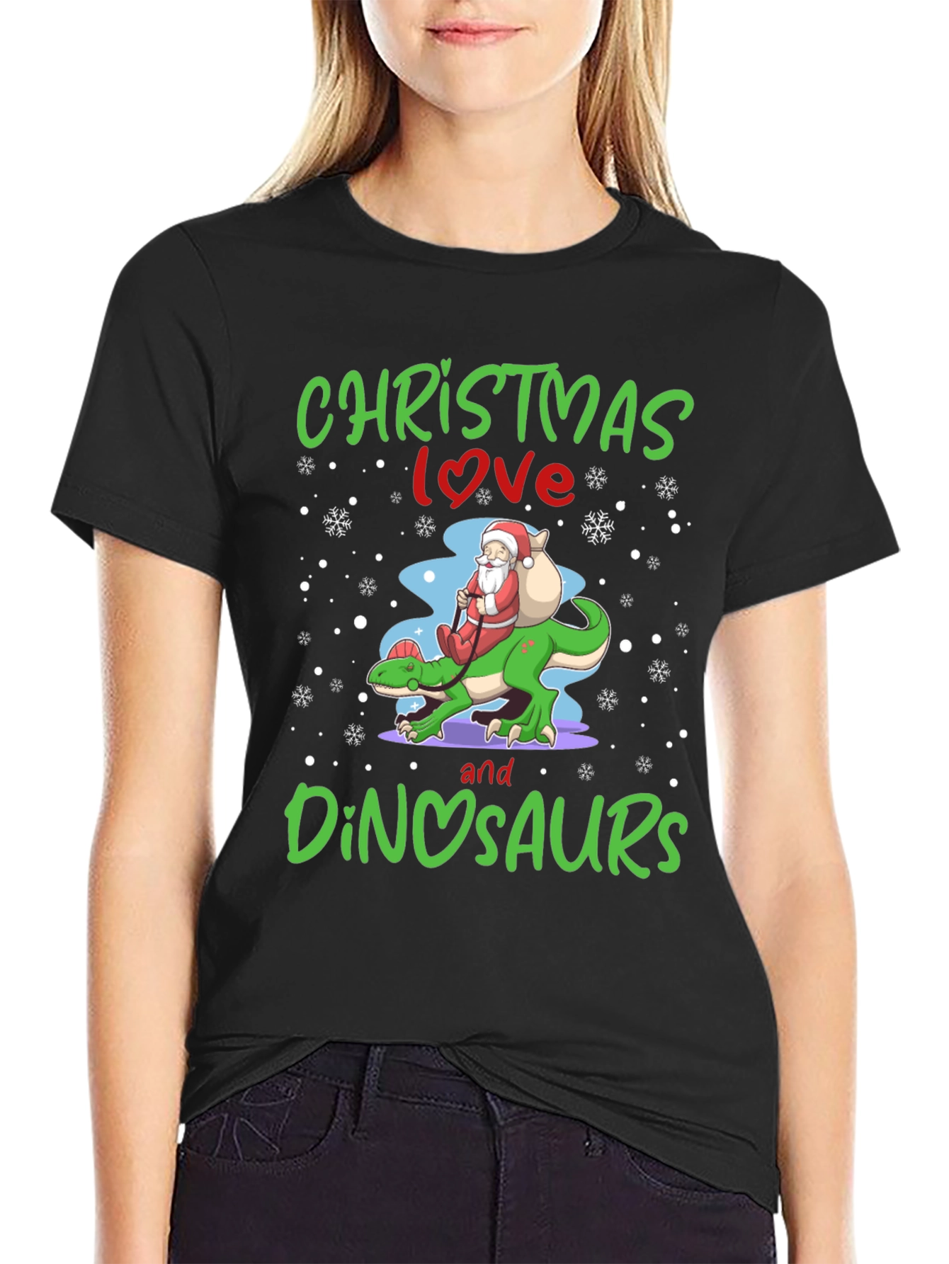 Christmas Love & Dinosaurs T-Shirt