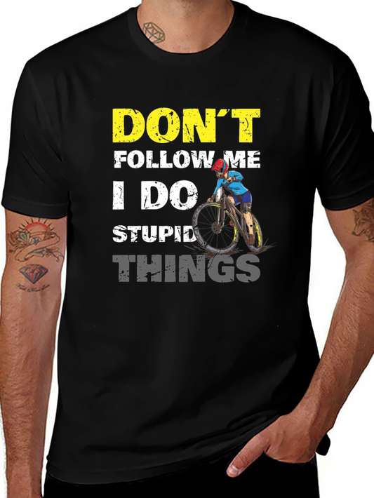 Dont Follow Me Graphic Tee - Biker Style
