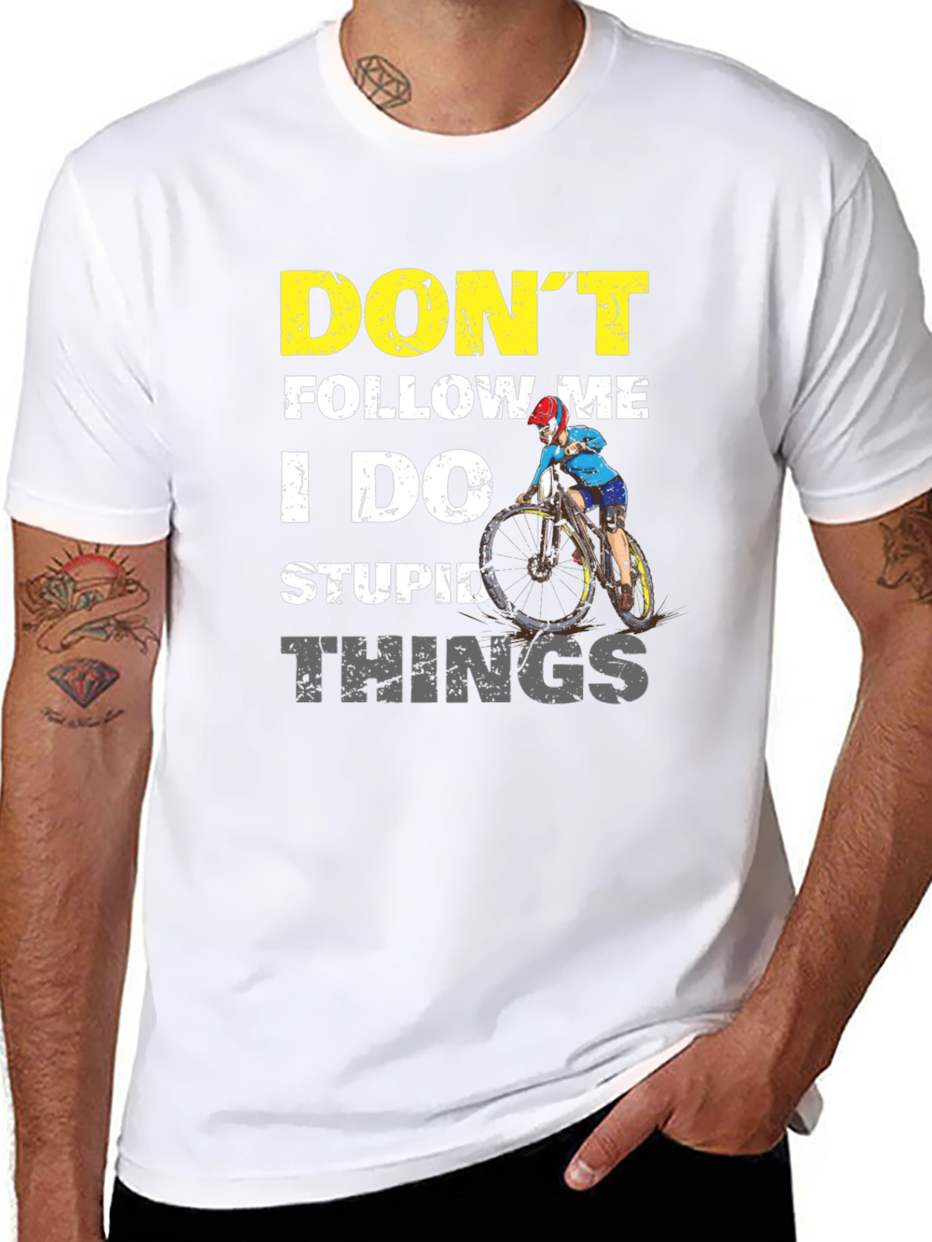 Dont Follow Me Graphic Tee - Biker Style