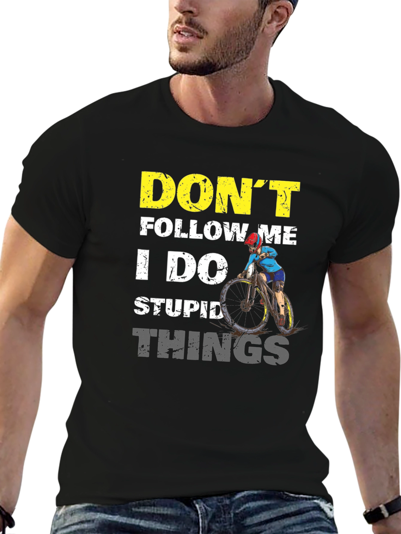 Dont Follow Me Graphic Tee - Biker Style