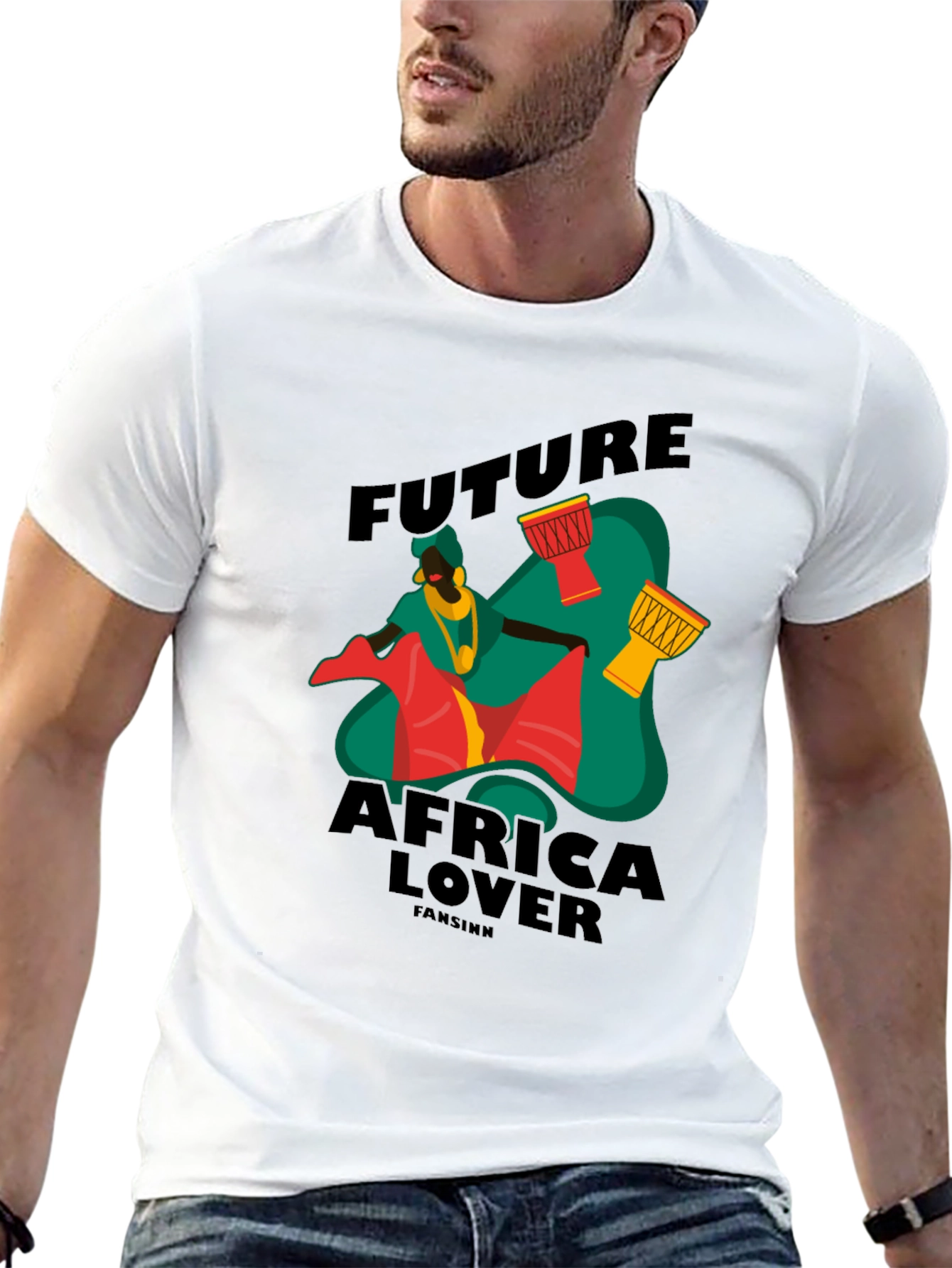 Future Africa Lover Black Graphic T-Shirt