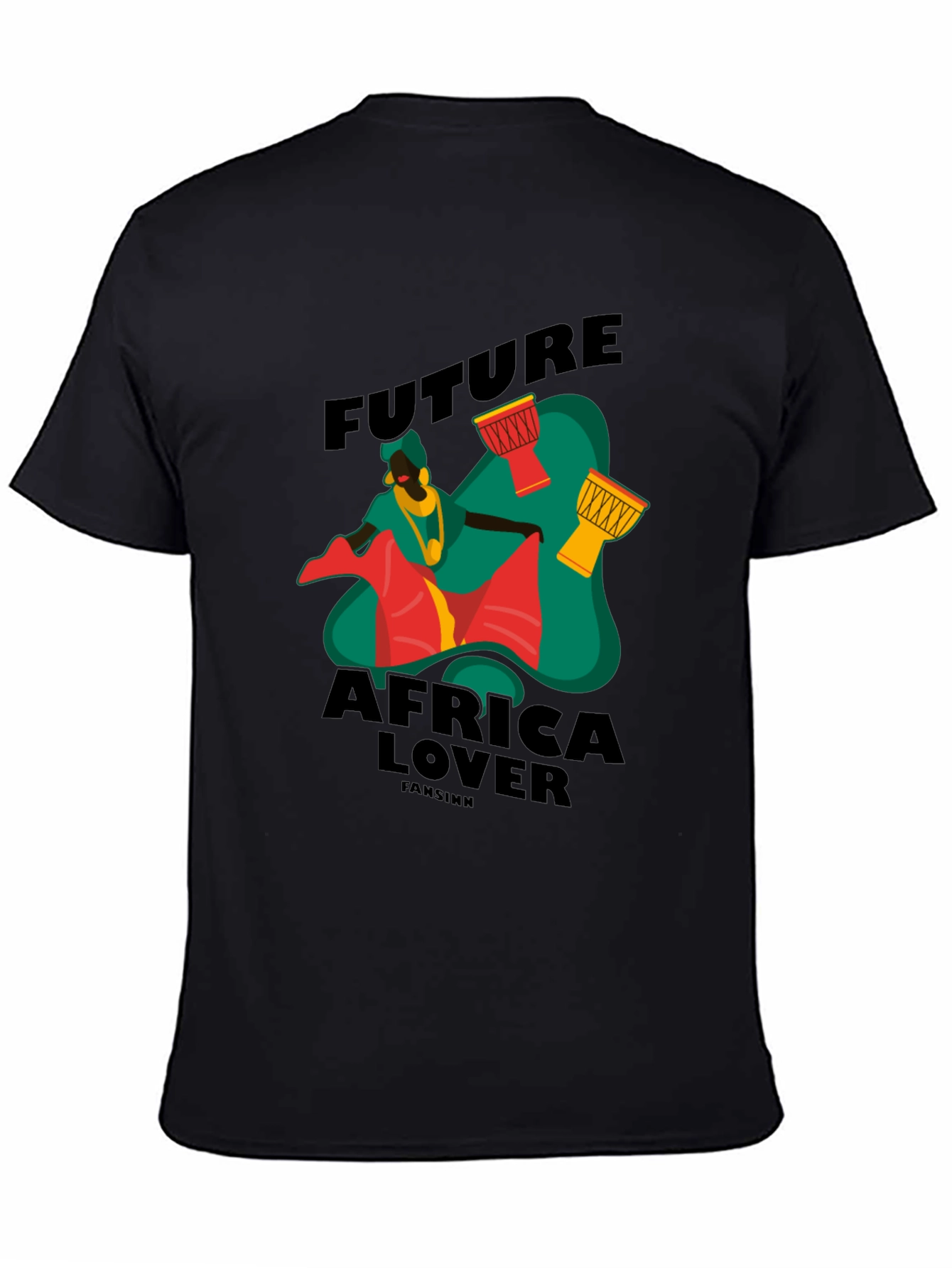 Future Africa Lover Black Graphic T-Shirt