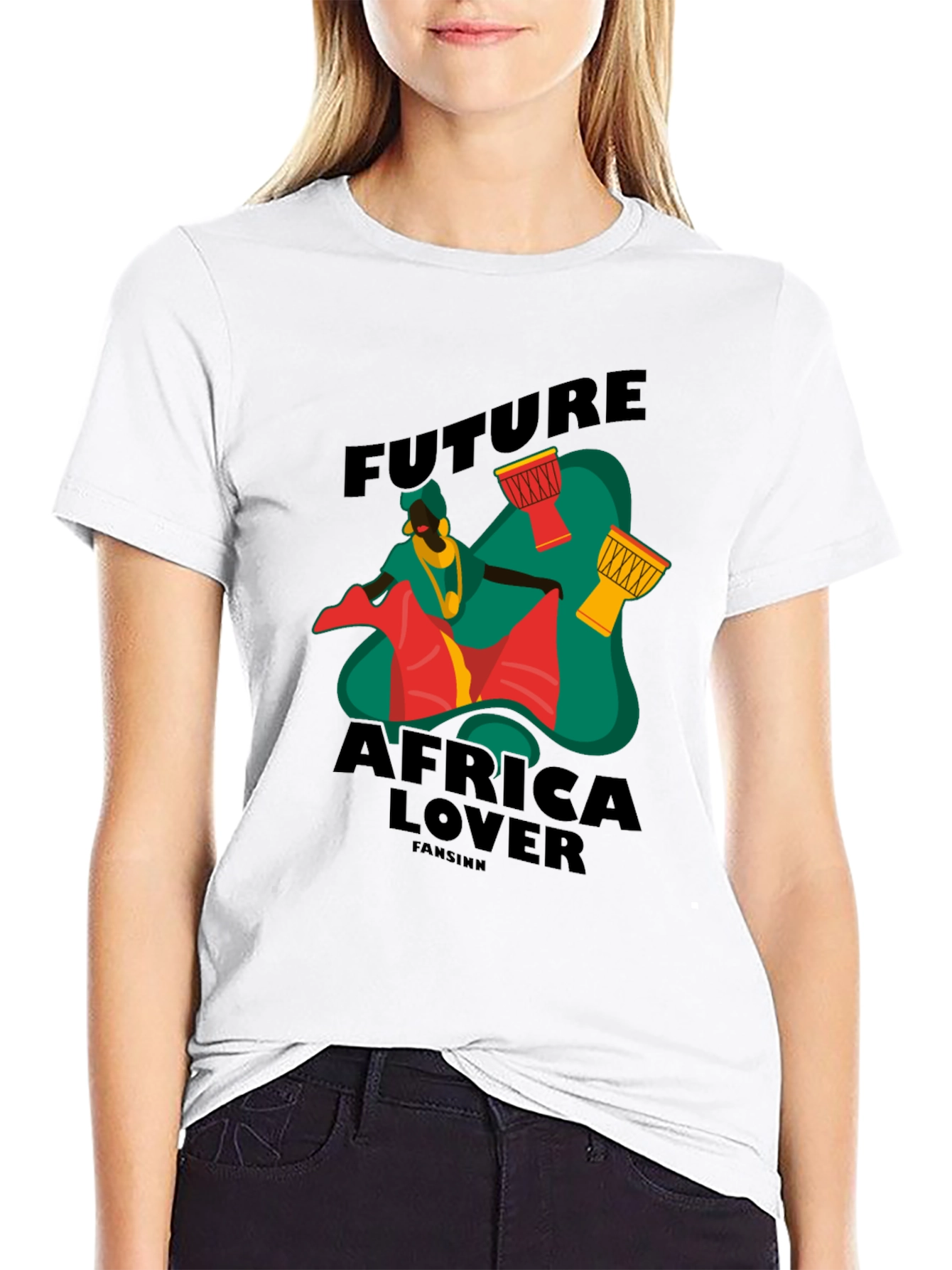 Future Africa Lover Black Graphic T-Shirt