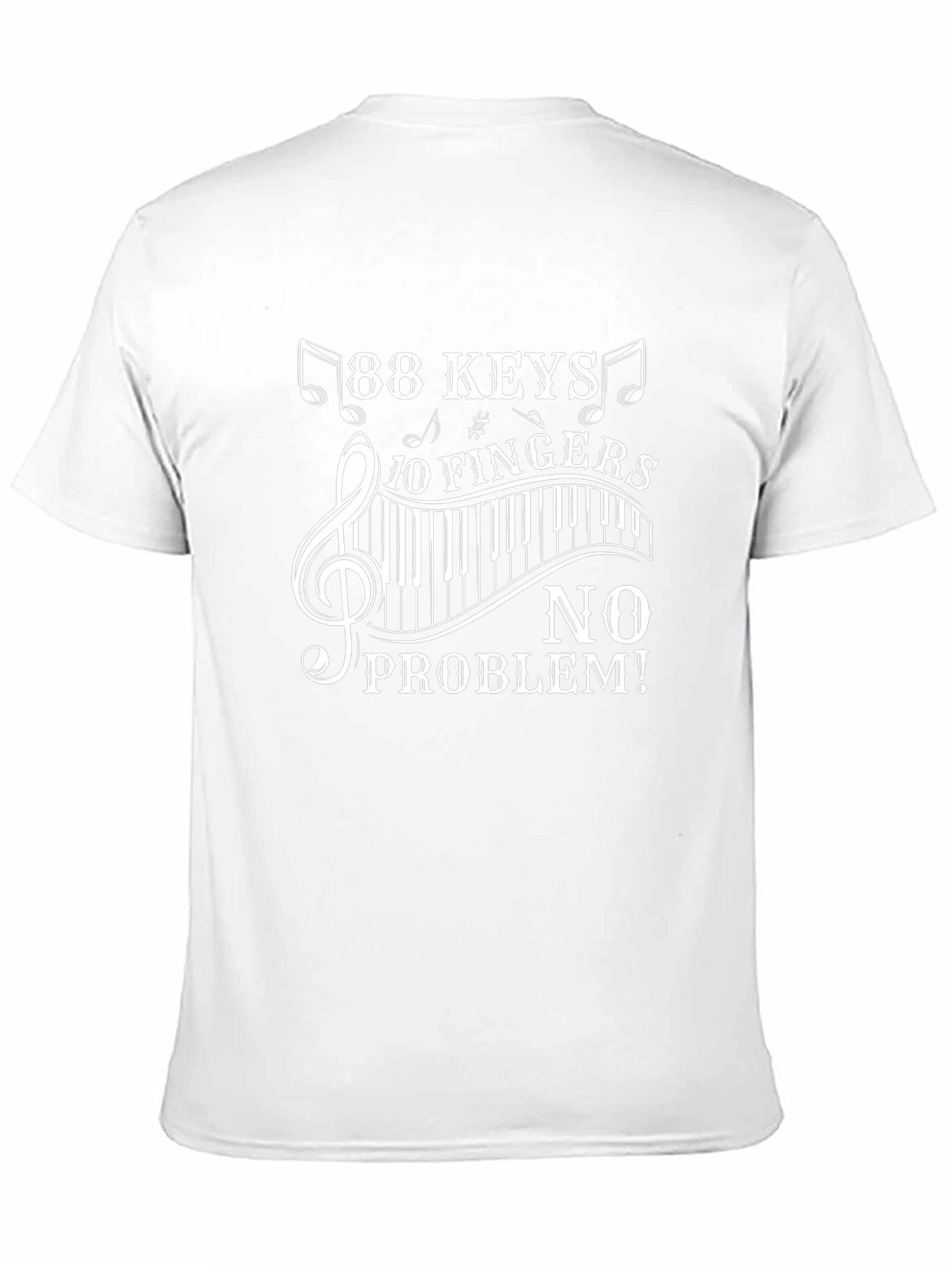 88 Keys 10 Fingers No Problem Black T-Shirt