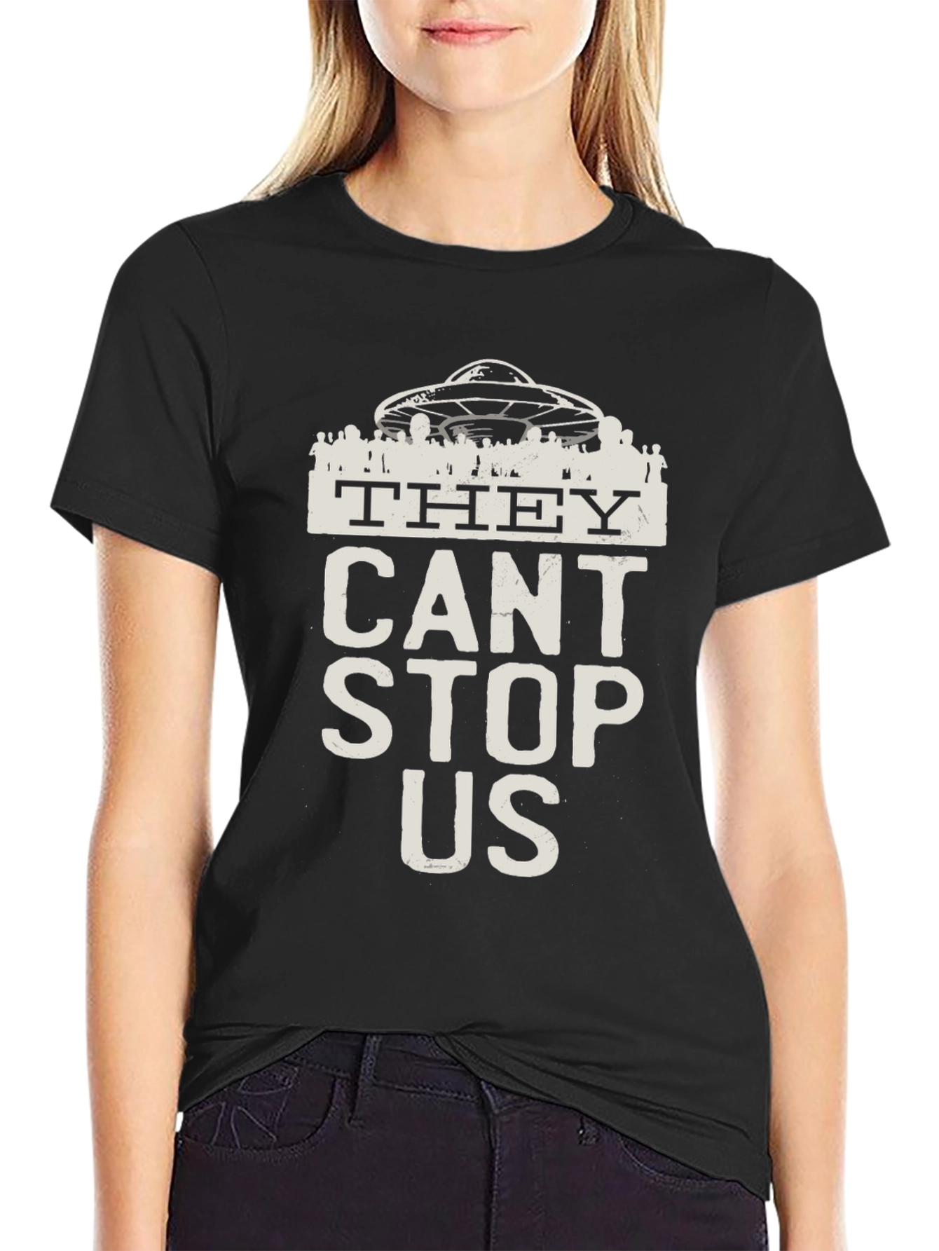 They Cant Stop Us UFO Graphic Tee