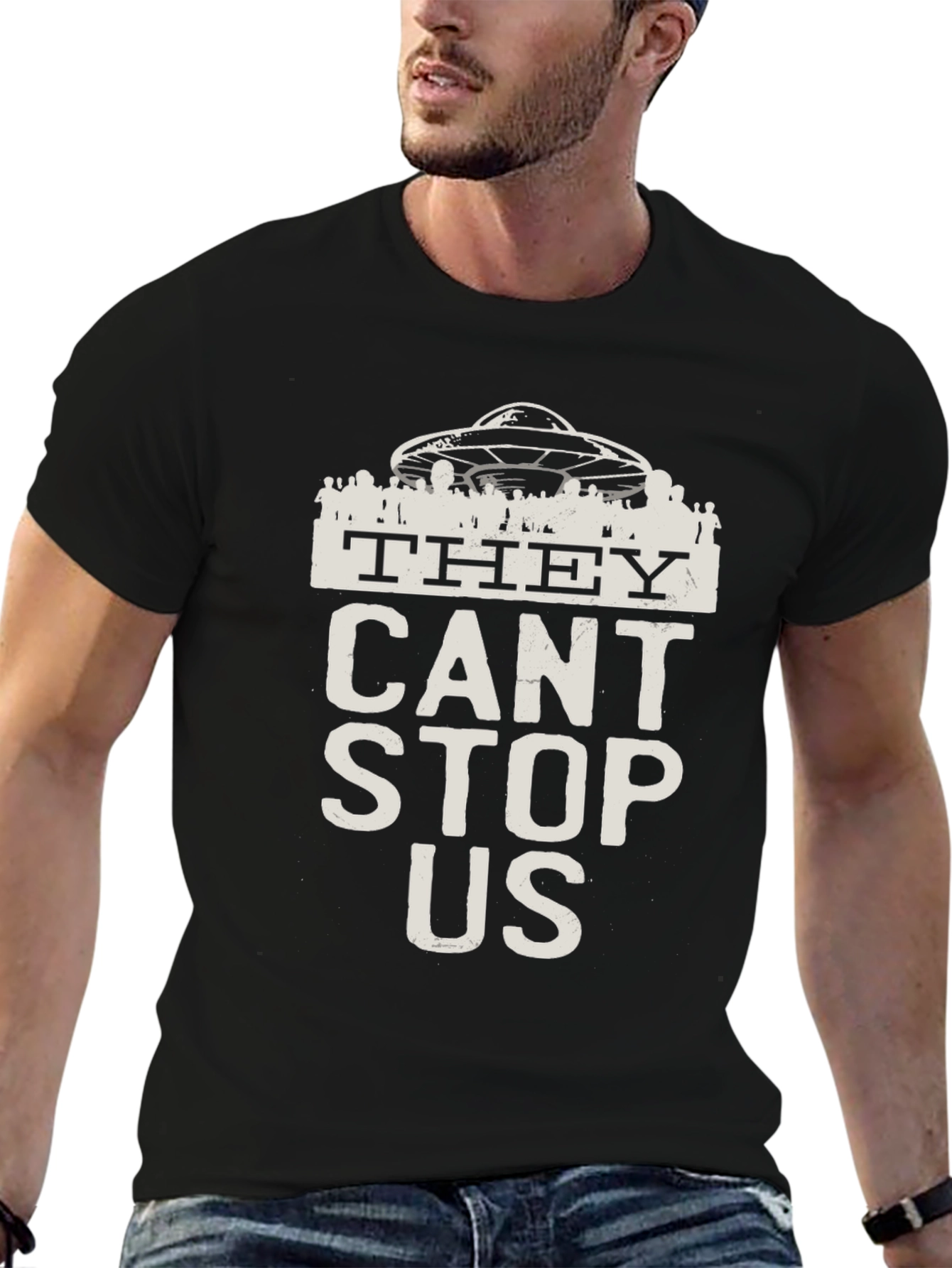 They Cant Stop Us UFO Graphic Tee