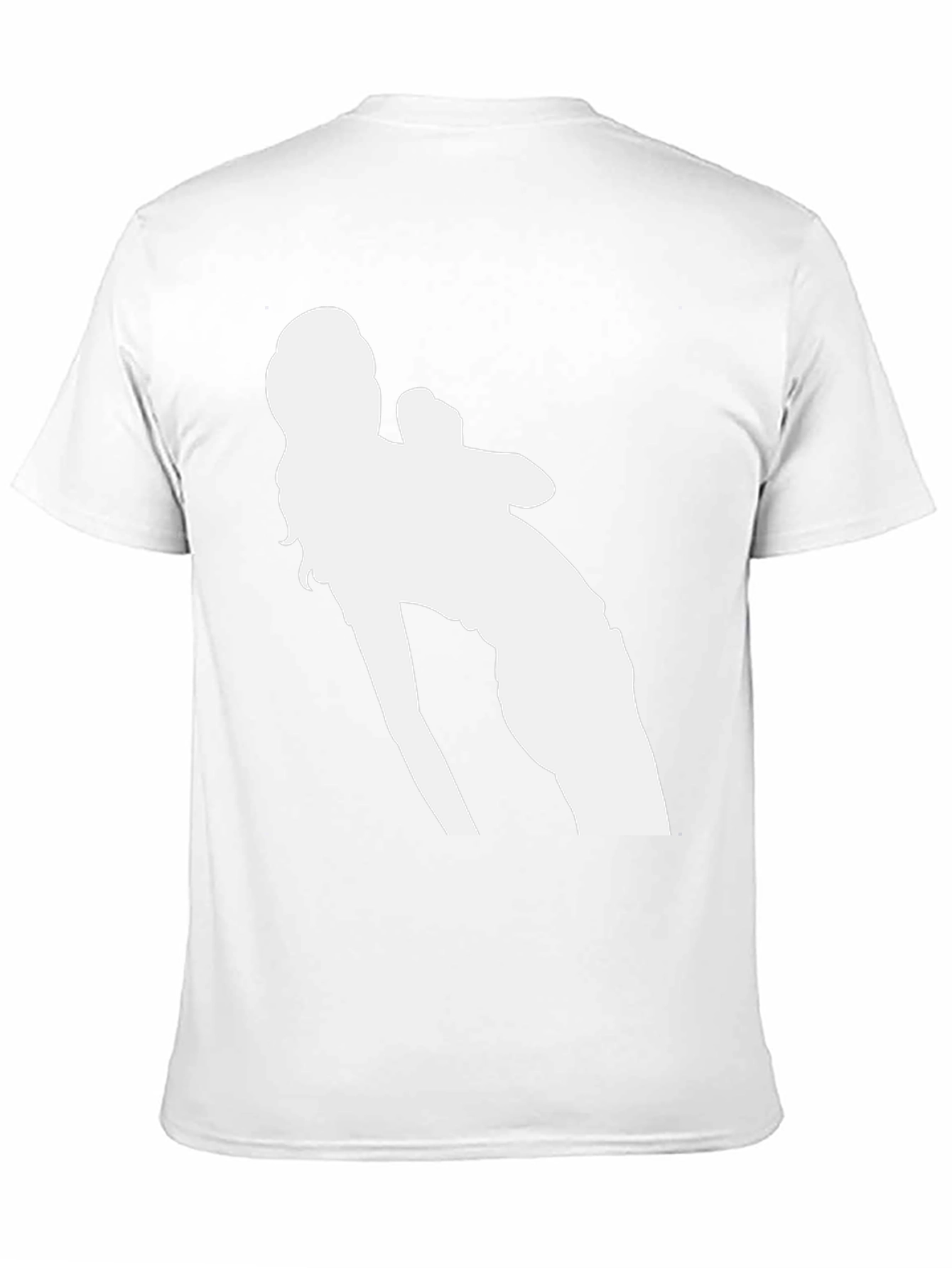 Black Graphic Tee - White Silhouette Design