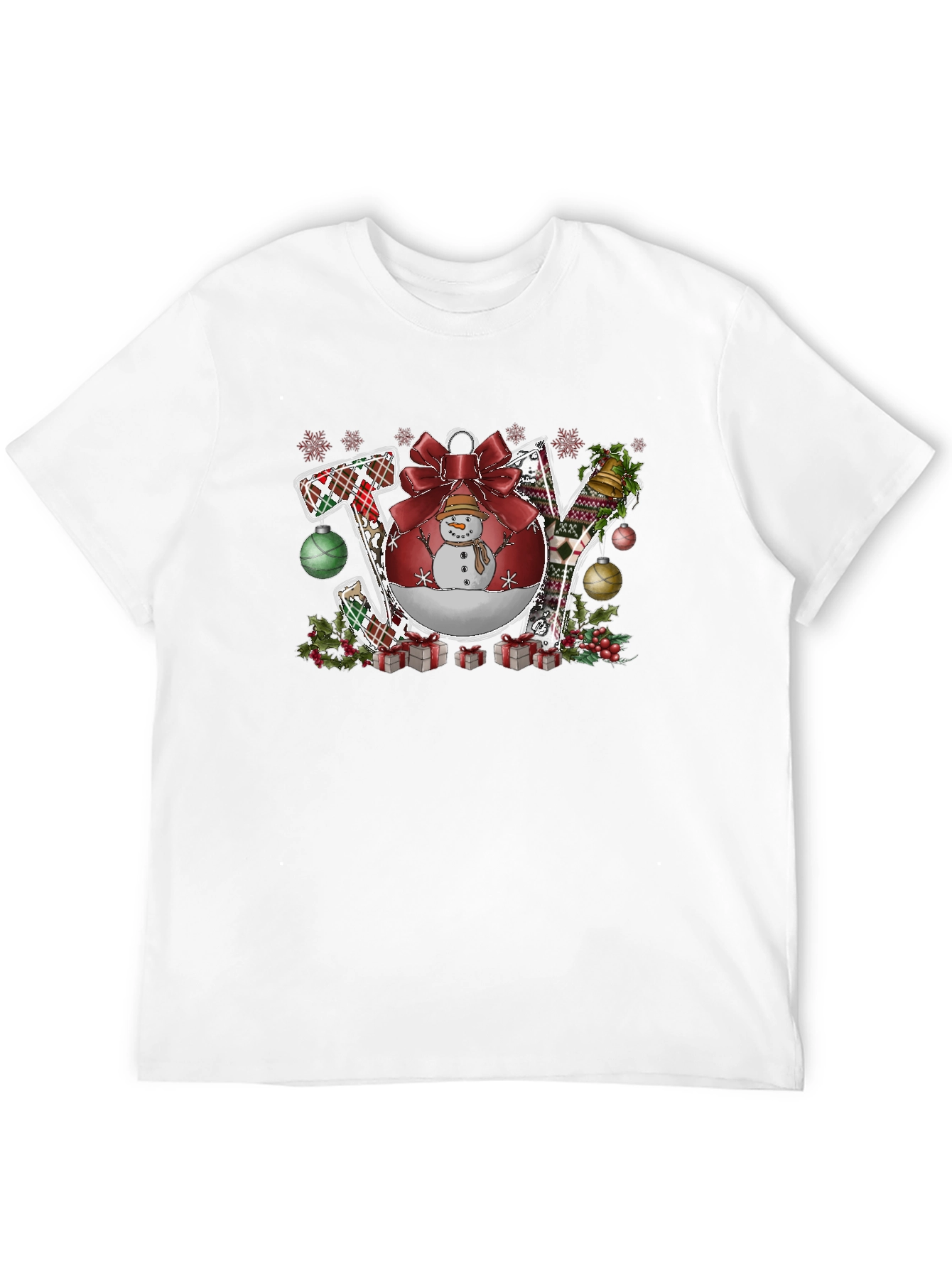 Joy Christmas Graphic Tee - Holiday Shirt