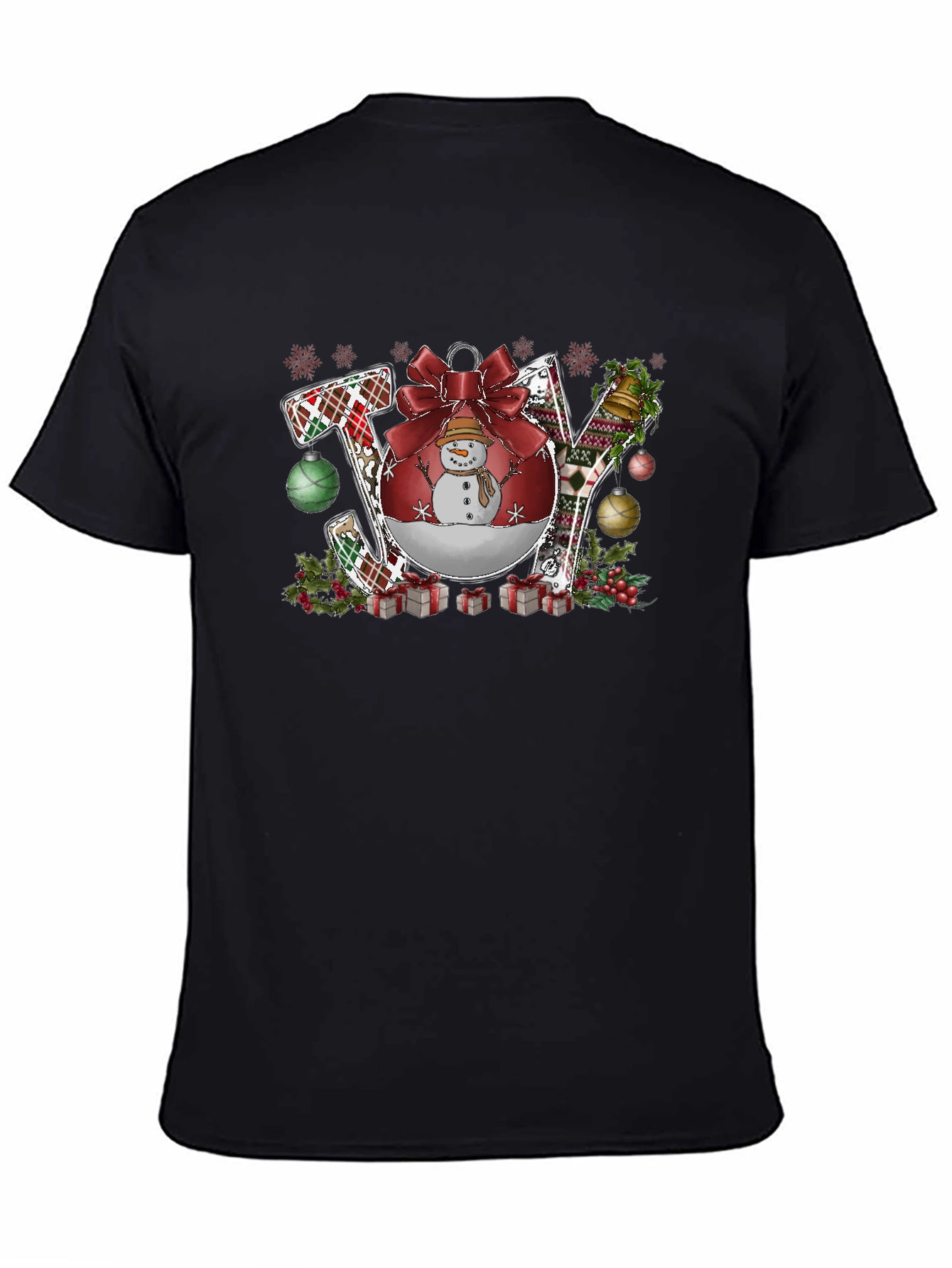 Joy Christmas Graphic Tee - Holiday Shirt