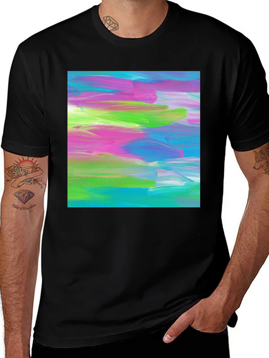 Abstract Art Graphic Tee - Modern Brushstroke T-Shirt