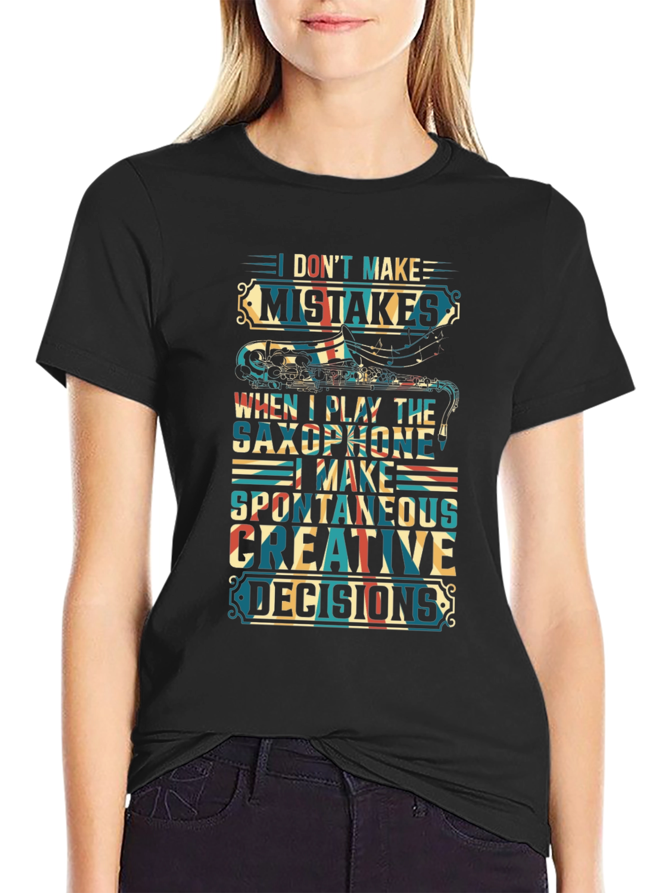 Saxophone Player Graphic Tee - Creative Decisions