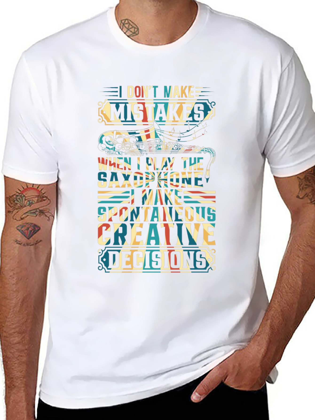 Saxophone Player Graphic Tee - Creative Decisions