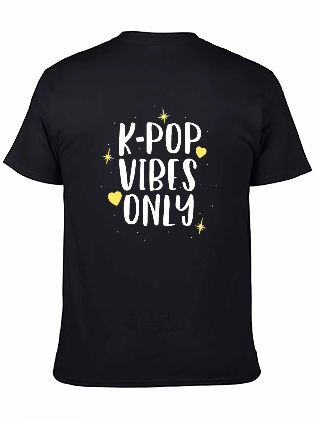 K-Pop Vibes Only Black Graphic Tee
