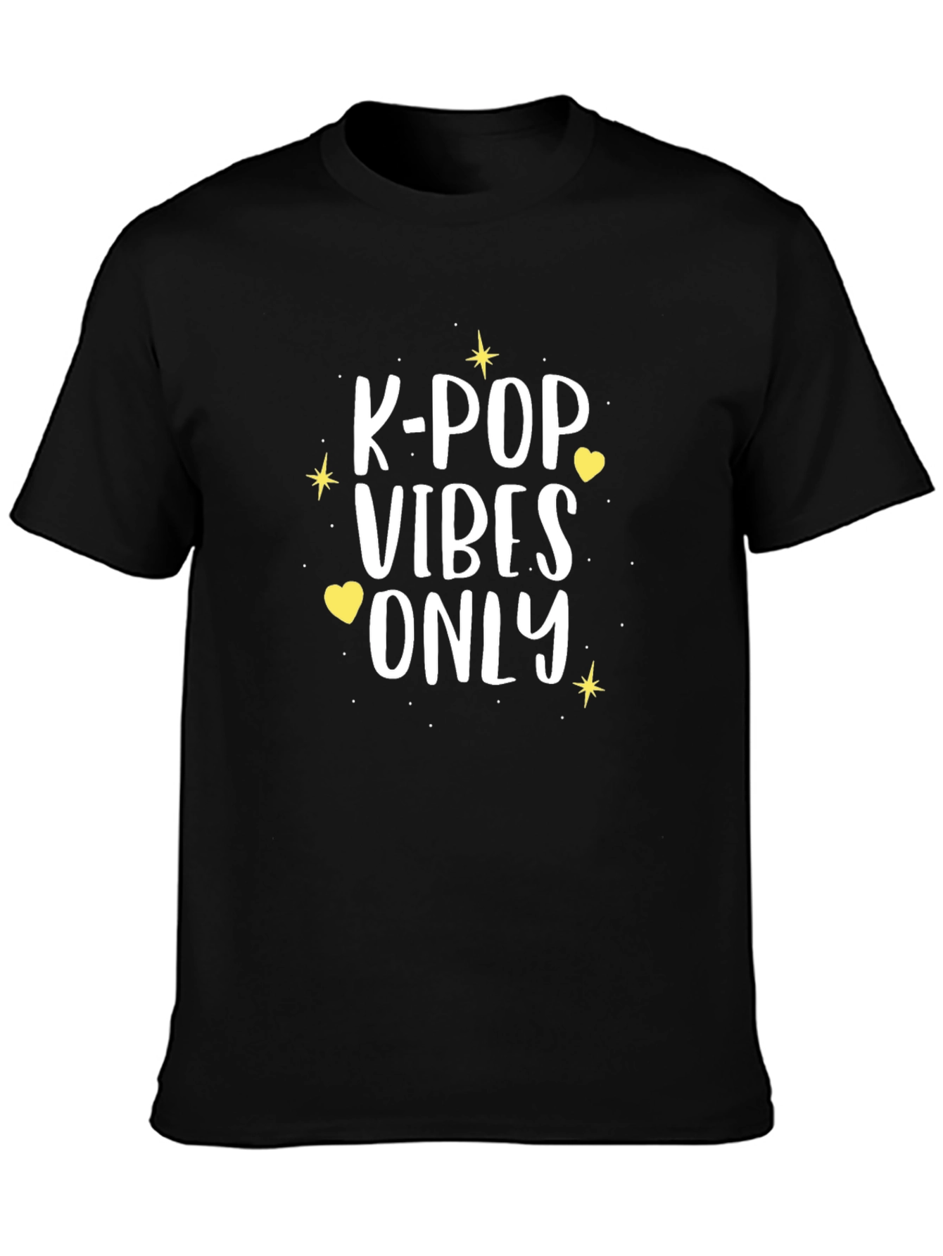 K-Pop Vibes Only Black Graphic Tee