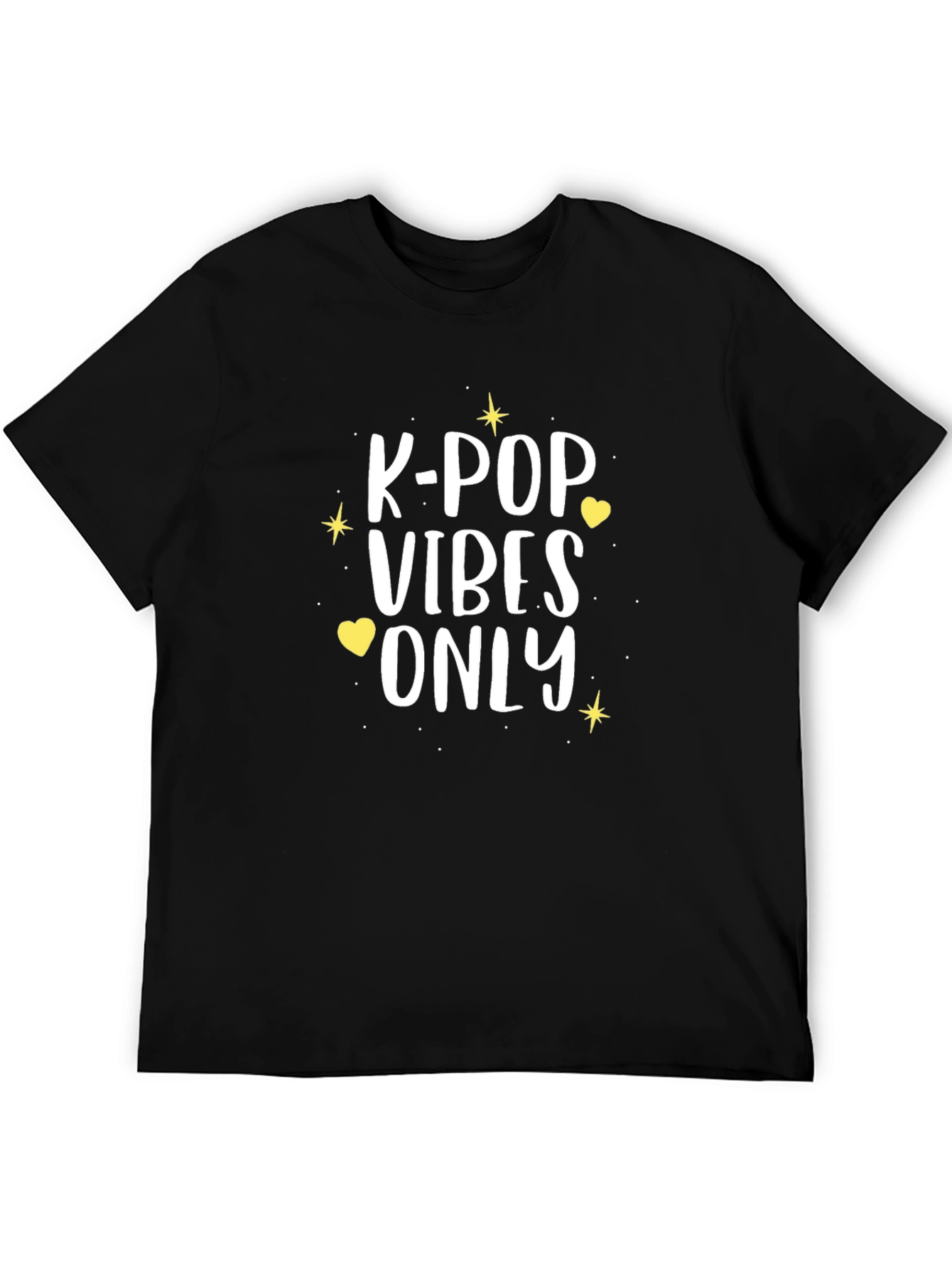 K-Pop Vibes Only Black Graphic Tee
