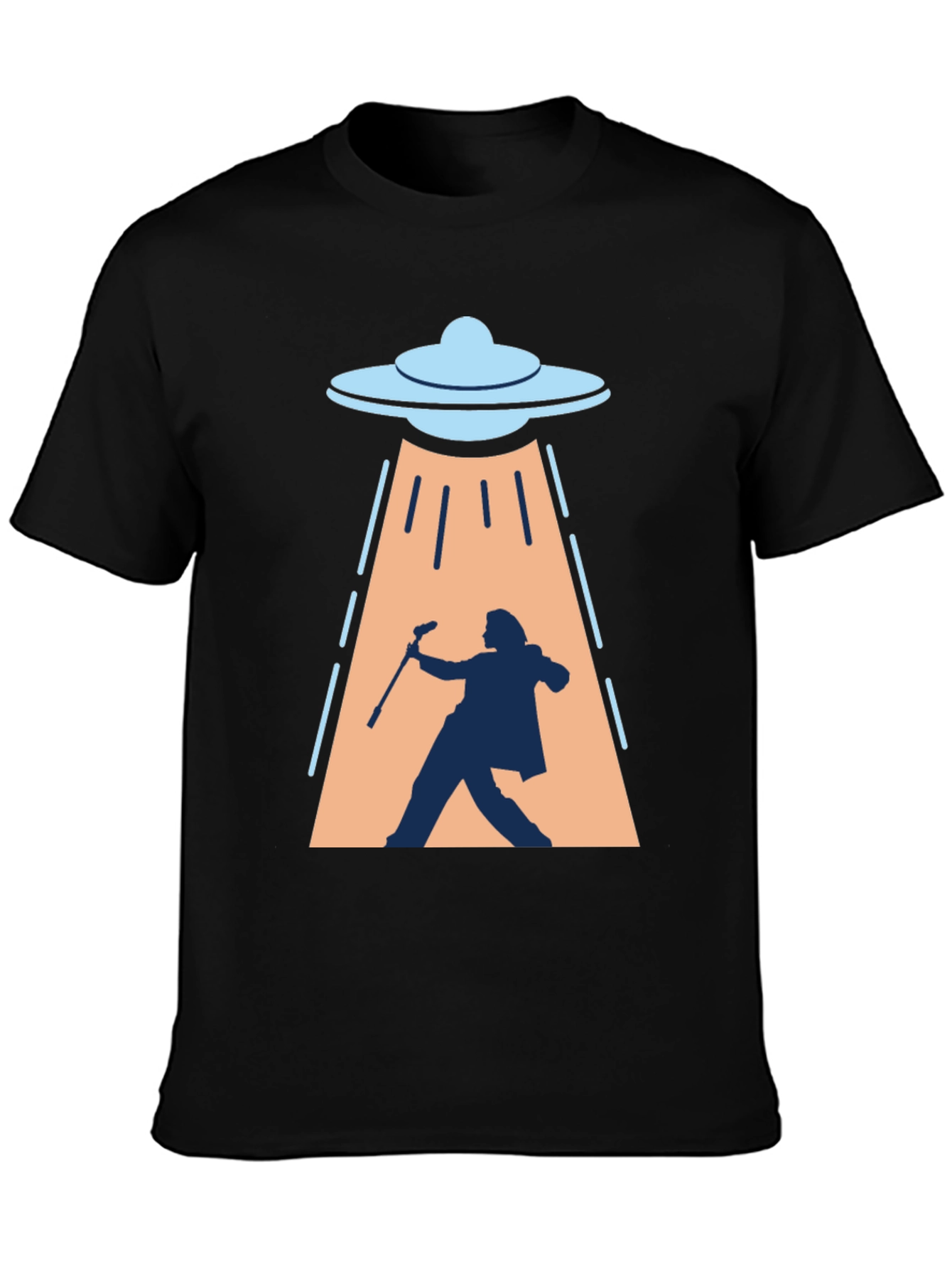 UFO Abduction T-Shirt: Silhouette Design