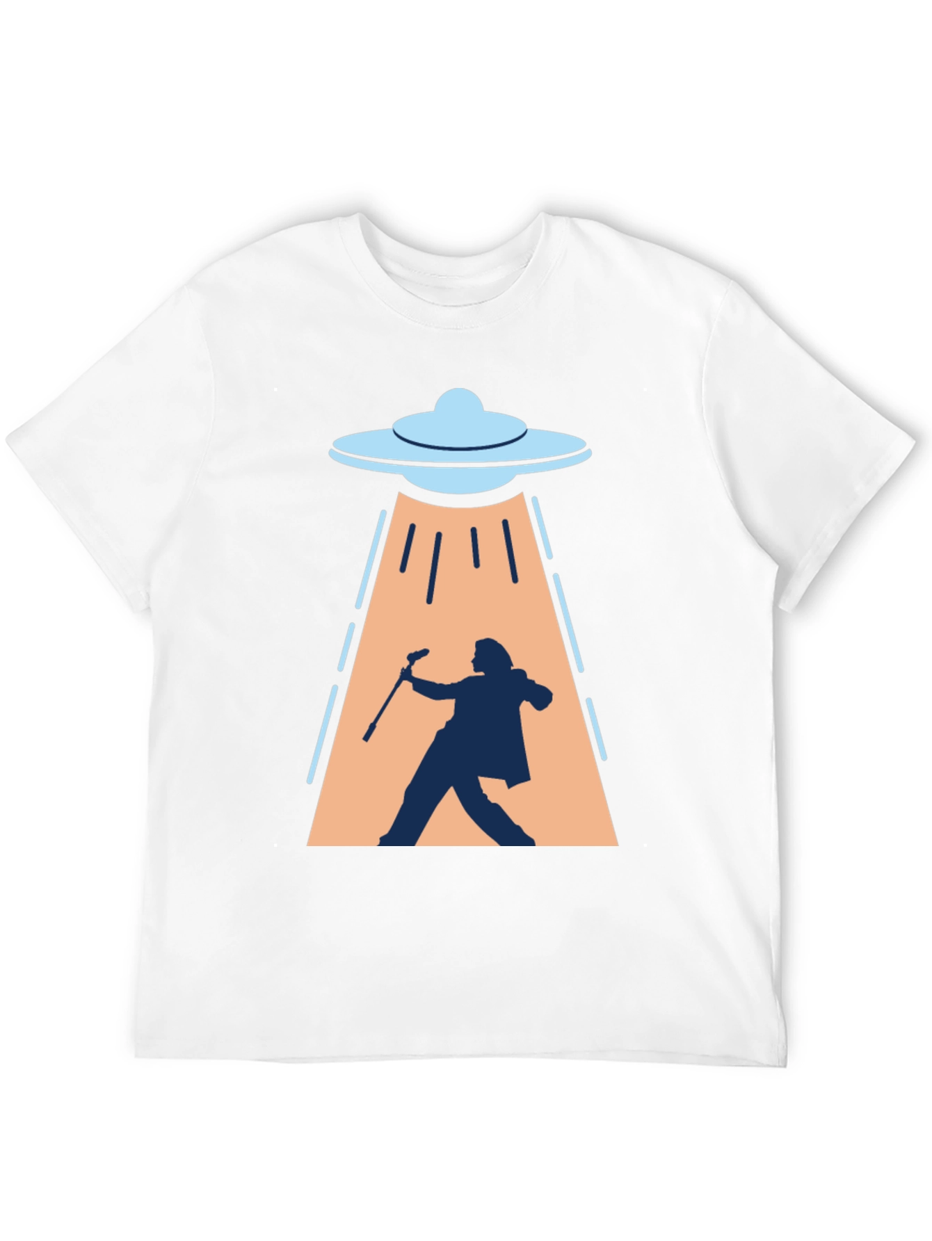 UFO Abduction T-Shirt: Silhouette Design