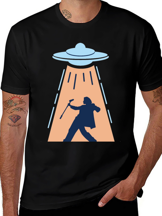 UFO Abduction T-Shirt: Silhouette Design