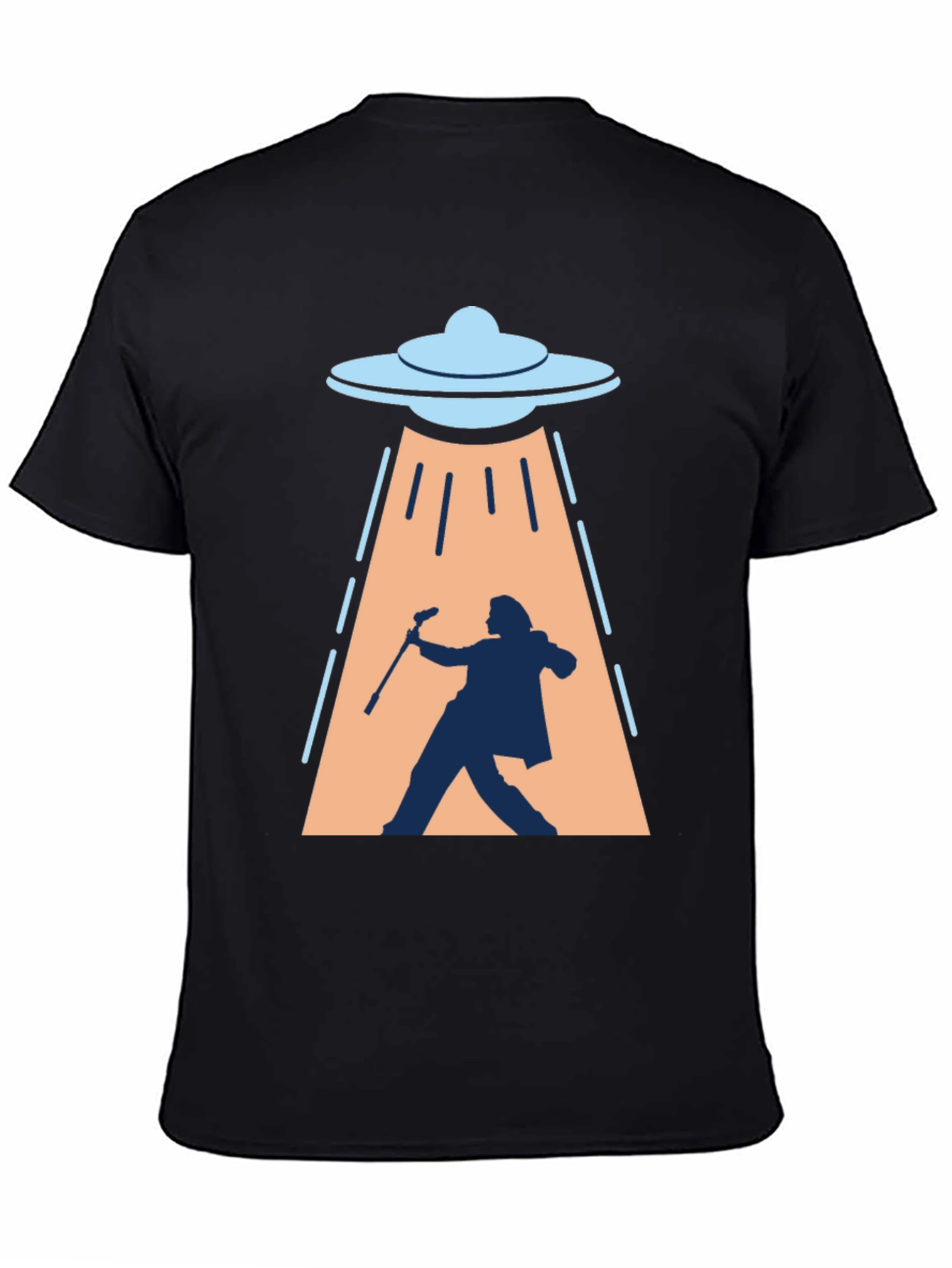 UFO Abduction T-Shirt: Silhouette Design