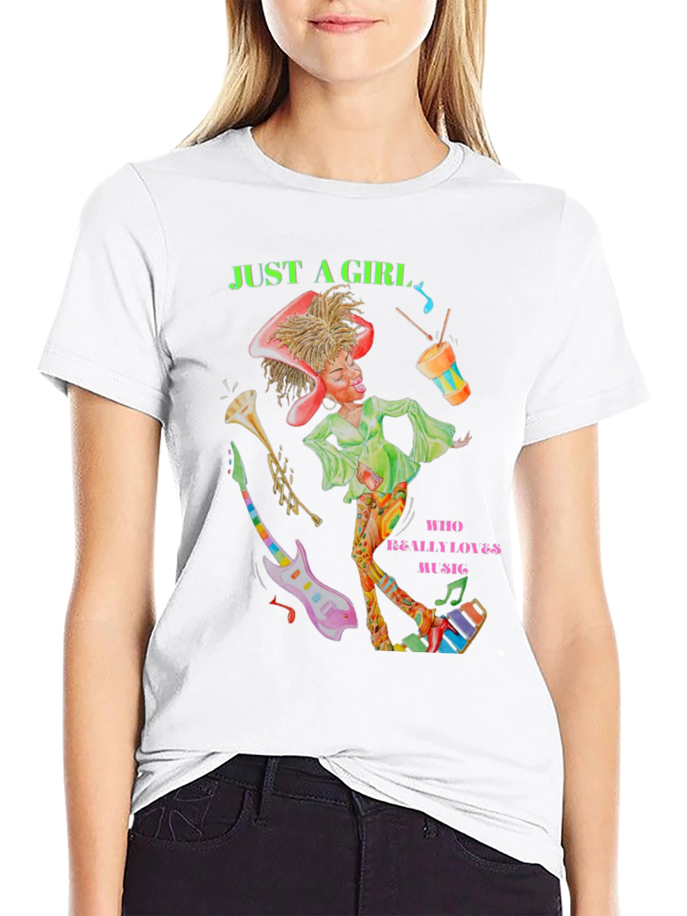 Just A Girl Who Loves Music T-Shirt
