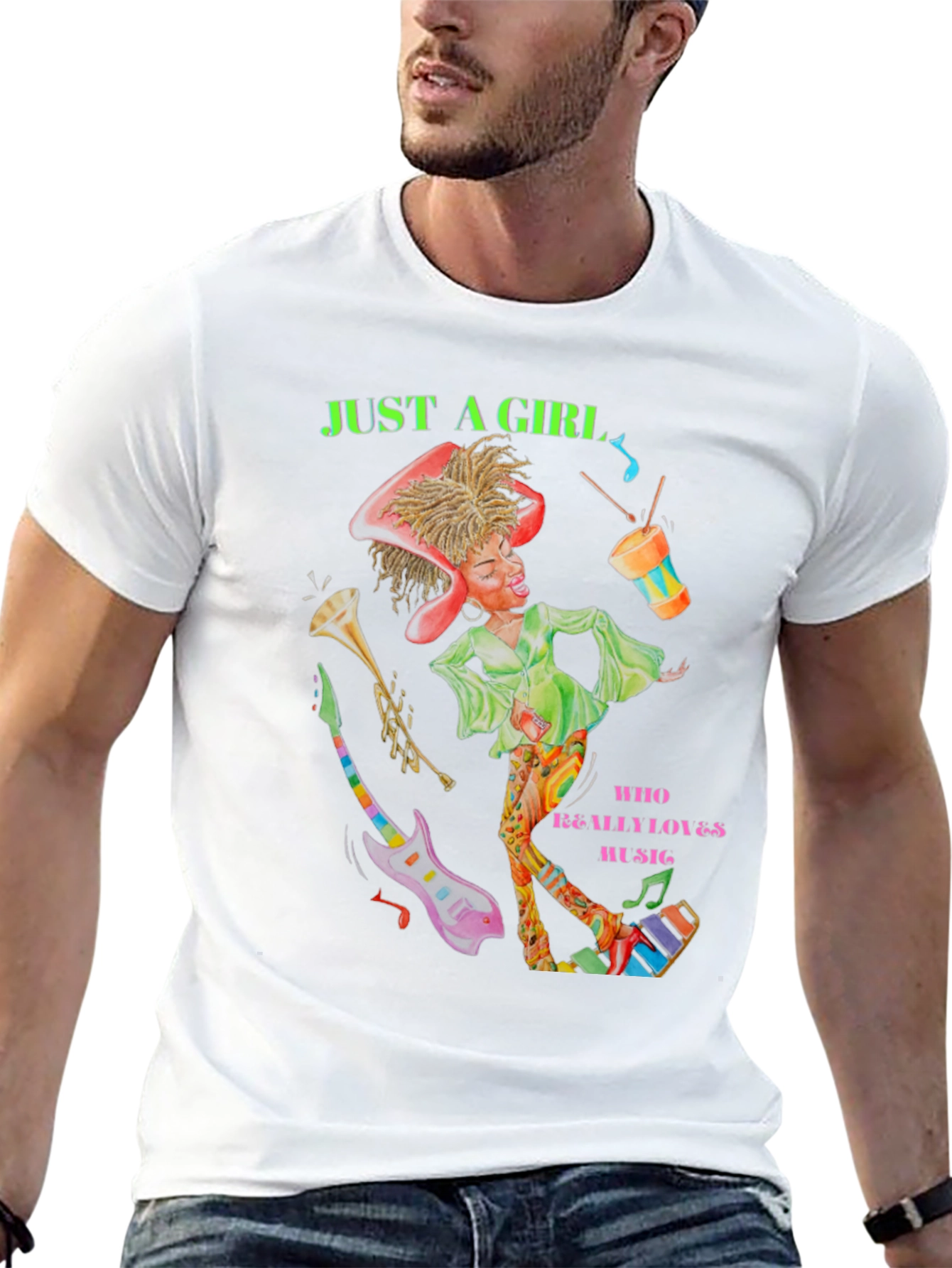 Just A Girl Who Loves Music T-Shirt