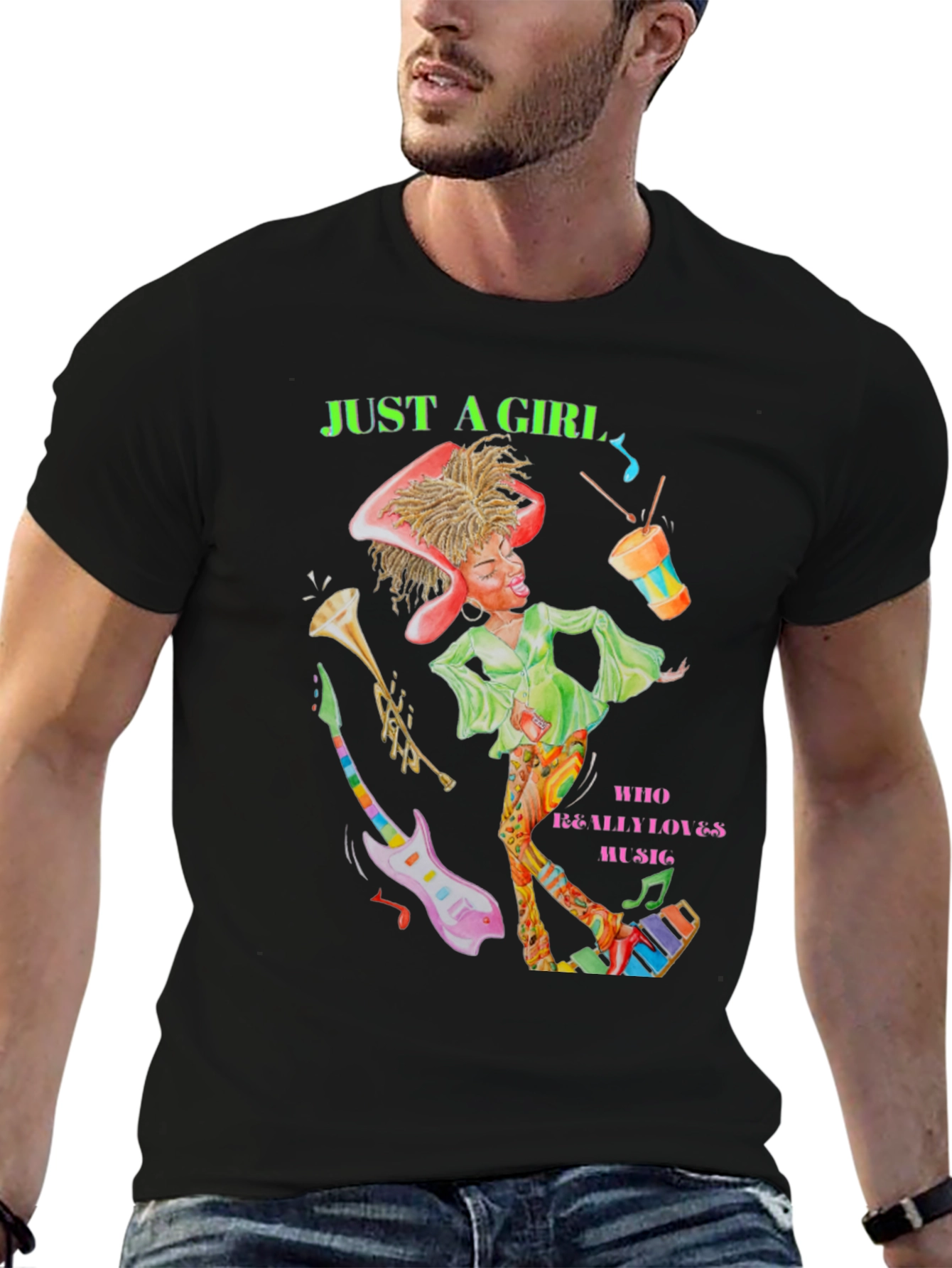 Just A Girl Who Loves Music T-Shirt