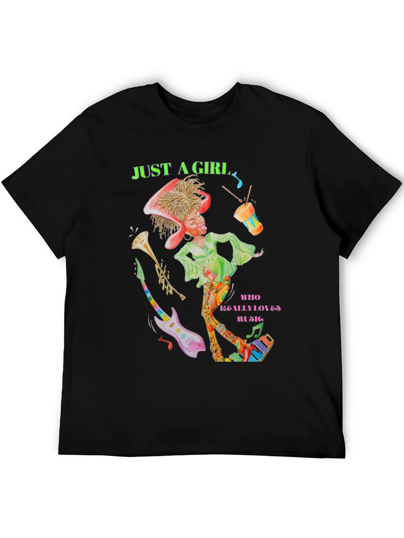 Just A Girl Who Loves Music T-Shirt