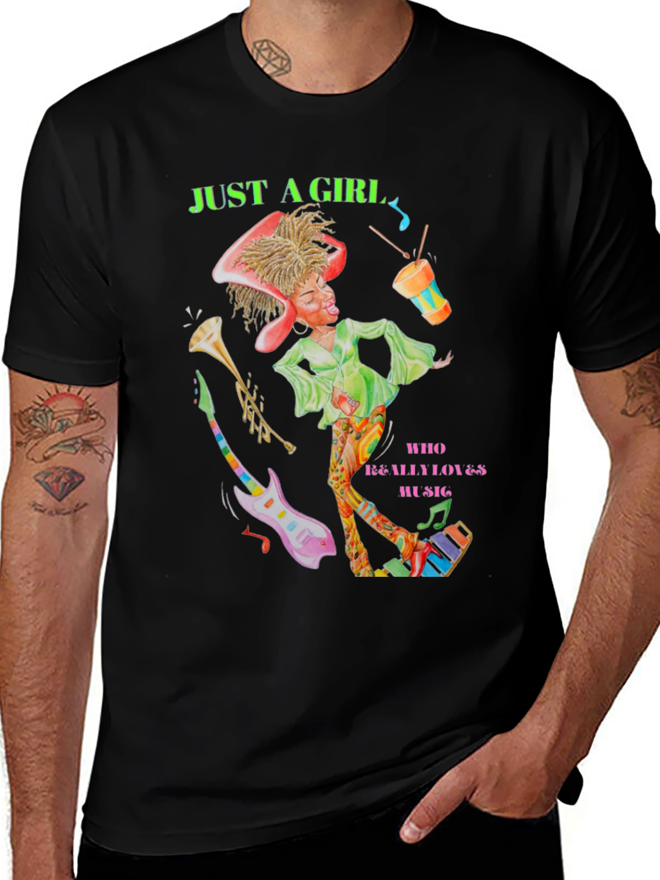 Just A Girl Who Loves Music T-Shirt