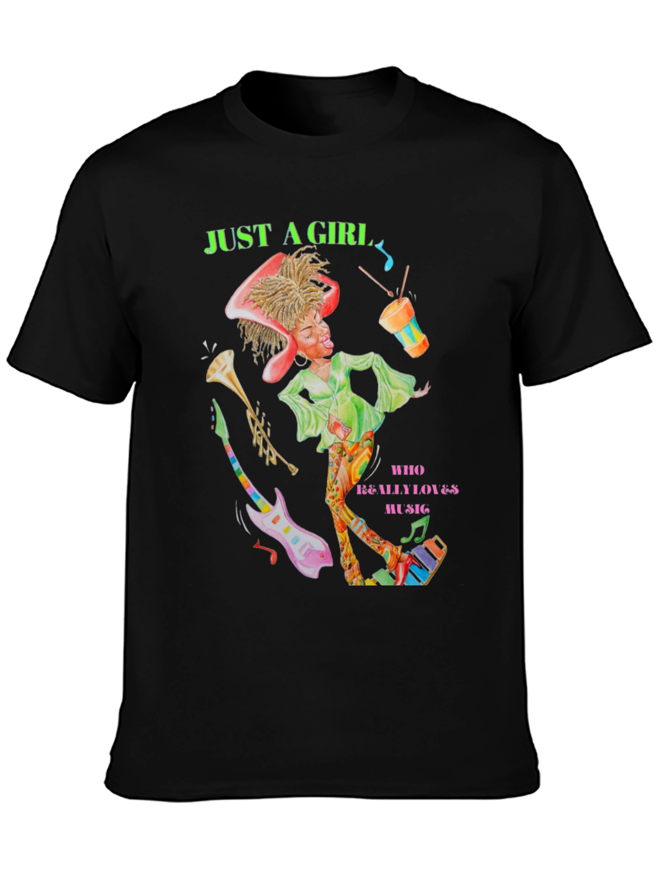 Just A Girl Who Loves Music T-Shirt