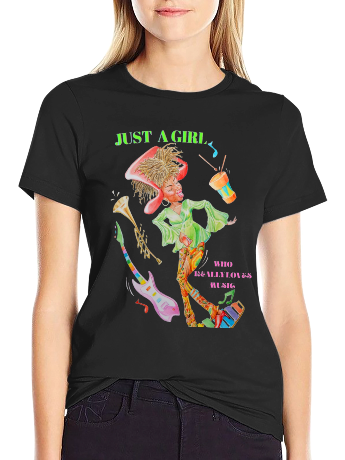 Just A Girl Who Loves Music T-Shirt