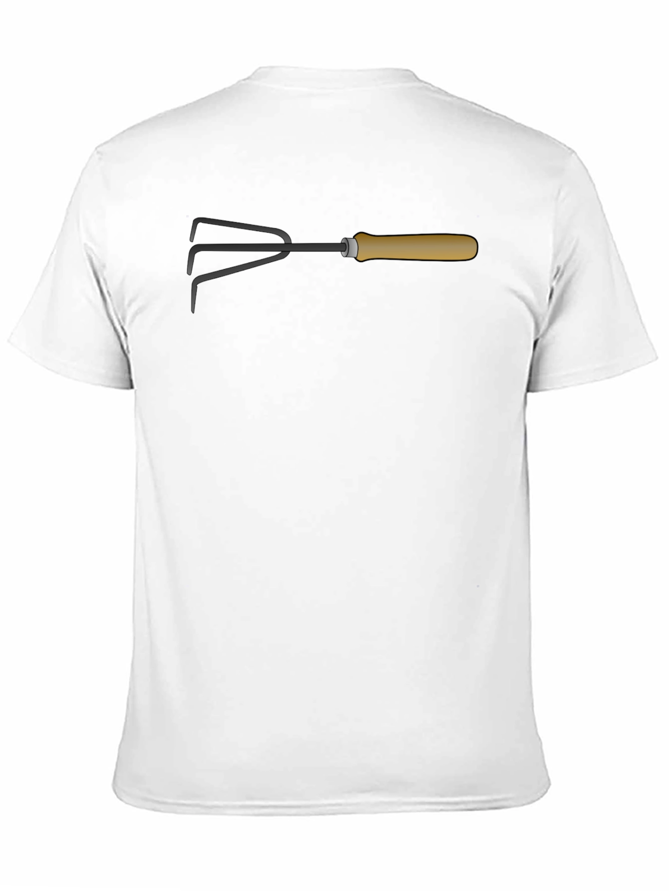 Gardening Hand Rake Graphic Tee - Black Cotton Shirt