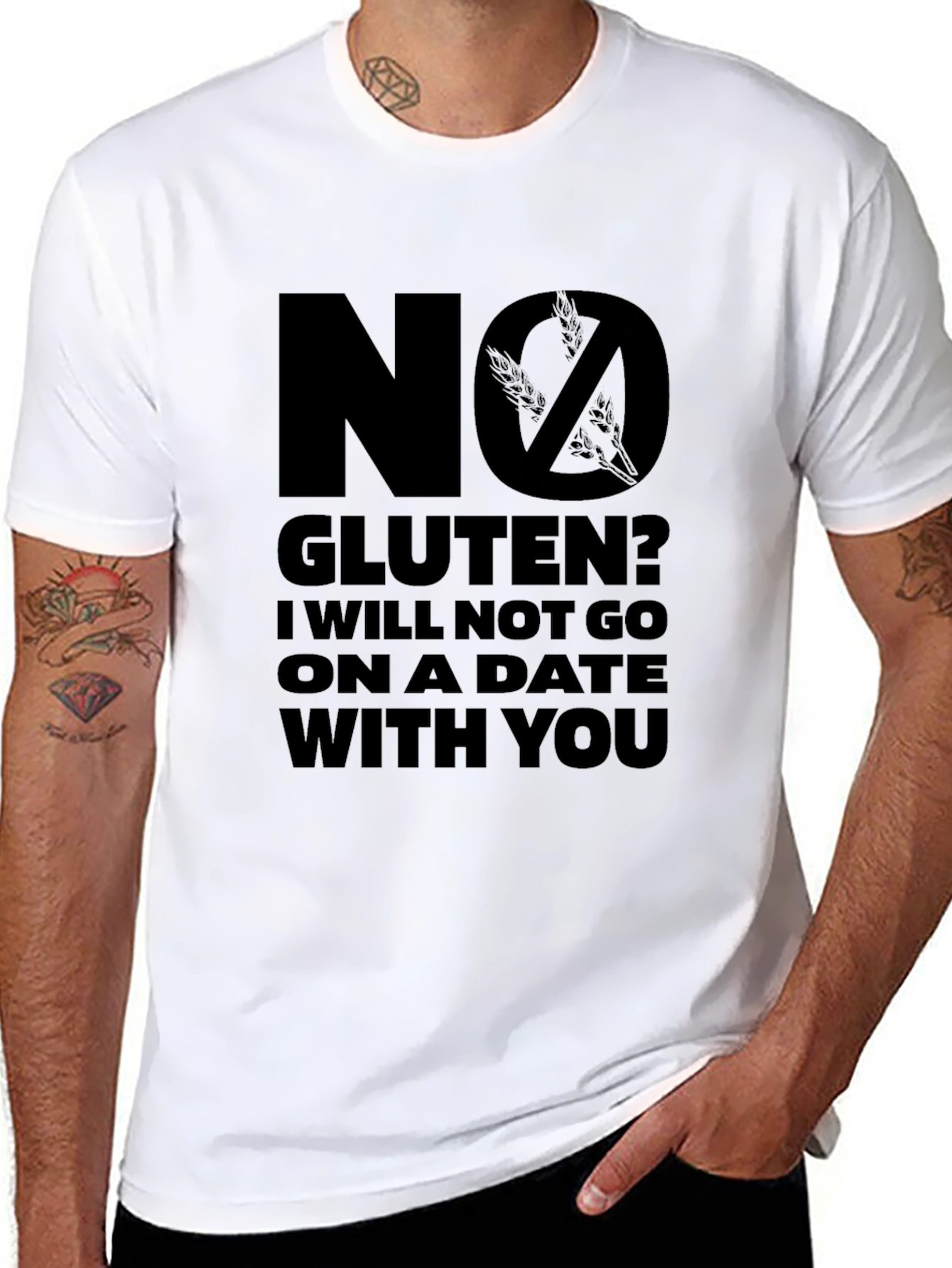 No Gluten? Ill Pass - Funny Graphic T-Shirt