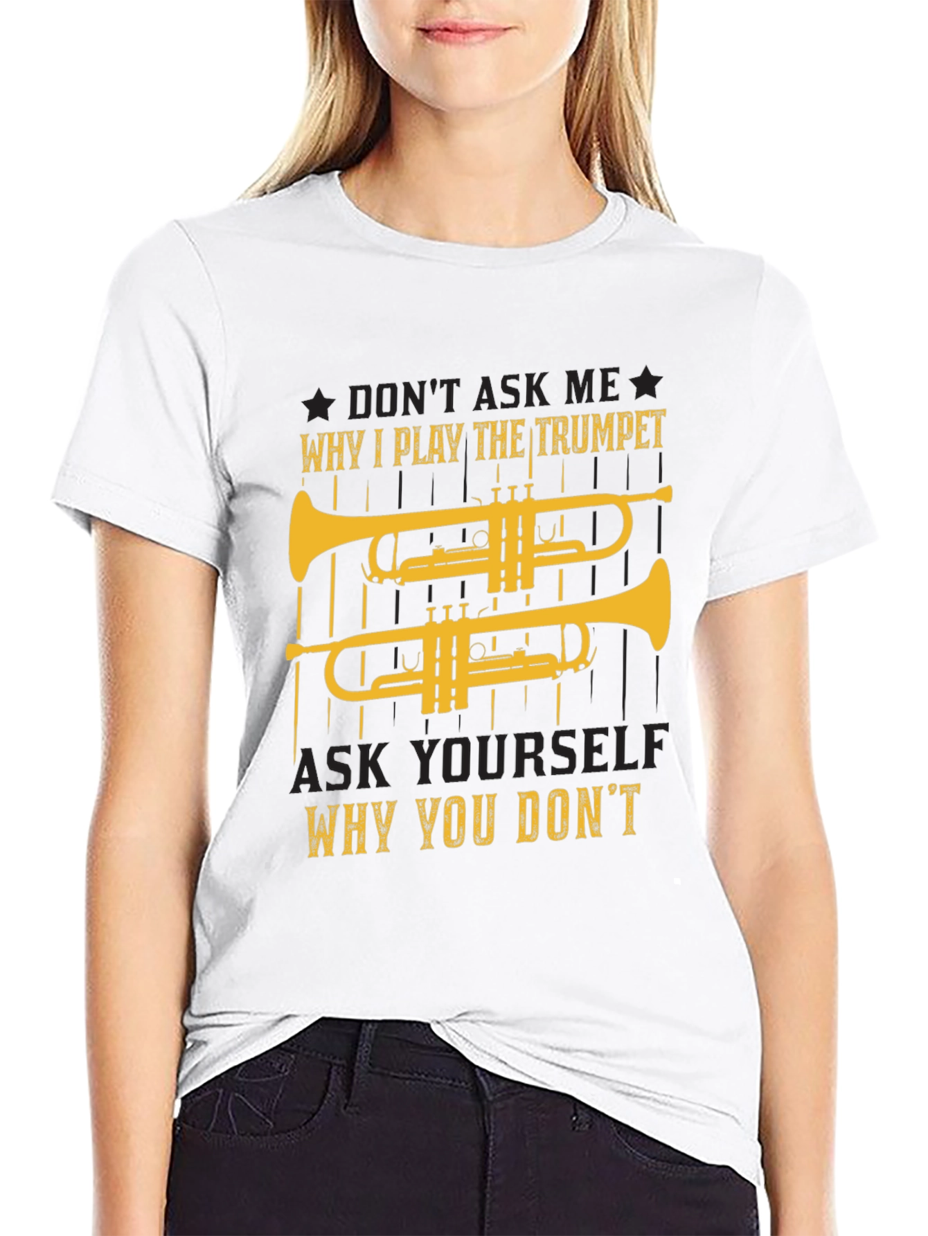 Trumpet Player T-Shirt - Why I Play Design